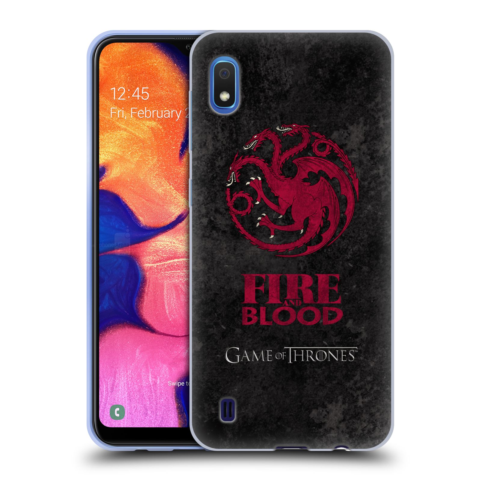 Silikonové pouzdro na mobil Samsung Galaxy A10 - Head Case - Hra o trůny - Sigils Targaryen - Fire and Blood - výprodej (Silikonový kryt, obal, pouzdro na mobilní telefon Samsung Galaxy A10 A105F Dual SIM s motivem Hra o trůny - Sigils Targaryen - Fire an