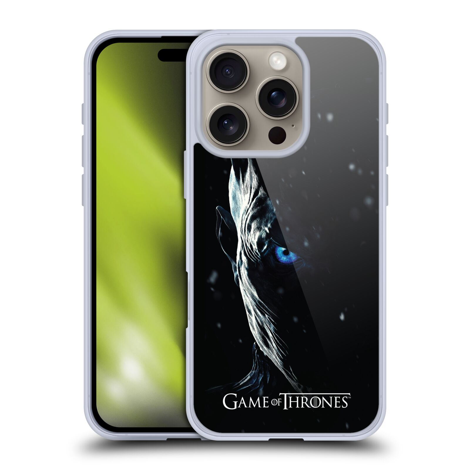 Silikonové lesklé pouzdro Apple iPhone 16 Pro - Head Case - Hra o trůny - Night King (Lesklý silikonový kryt, obal, pouzdro na mobilní telefon Apple iPhone 16 Pro s motivem Hra o trůny - Night King)