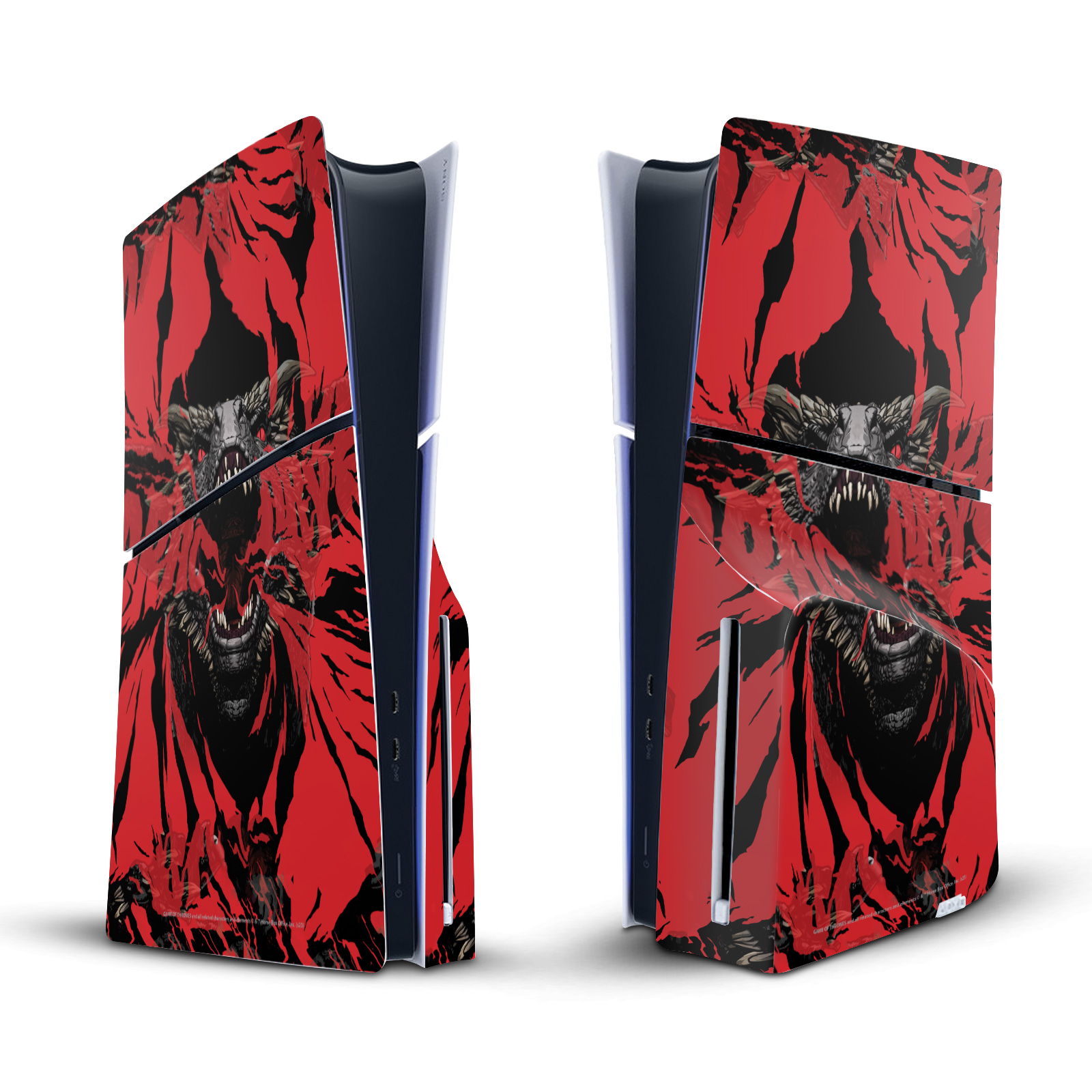 GAME OF THRONES SIGILS AND GRAPHICS VINYL SKIN FOR SONY PS5 SLIM DISC CONSOLE