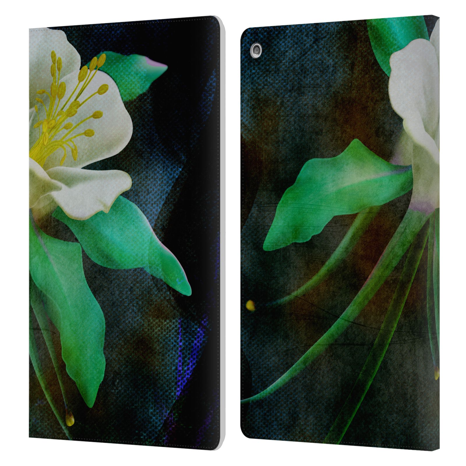 OFFICIAL HAROULITA ABSTRACT NATURE LEATHER BOOK CASE FOR AMAZON FIRE - Picture 7 of 14
