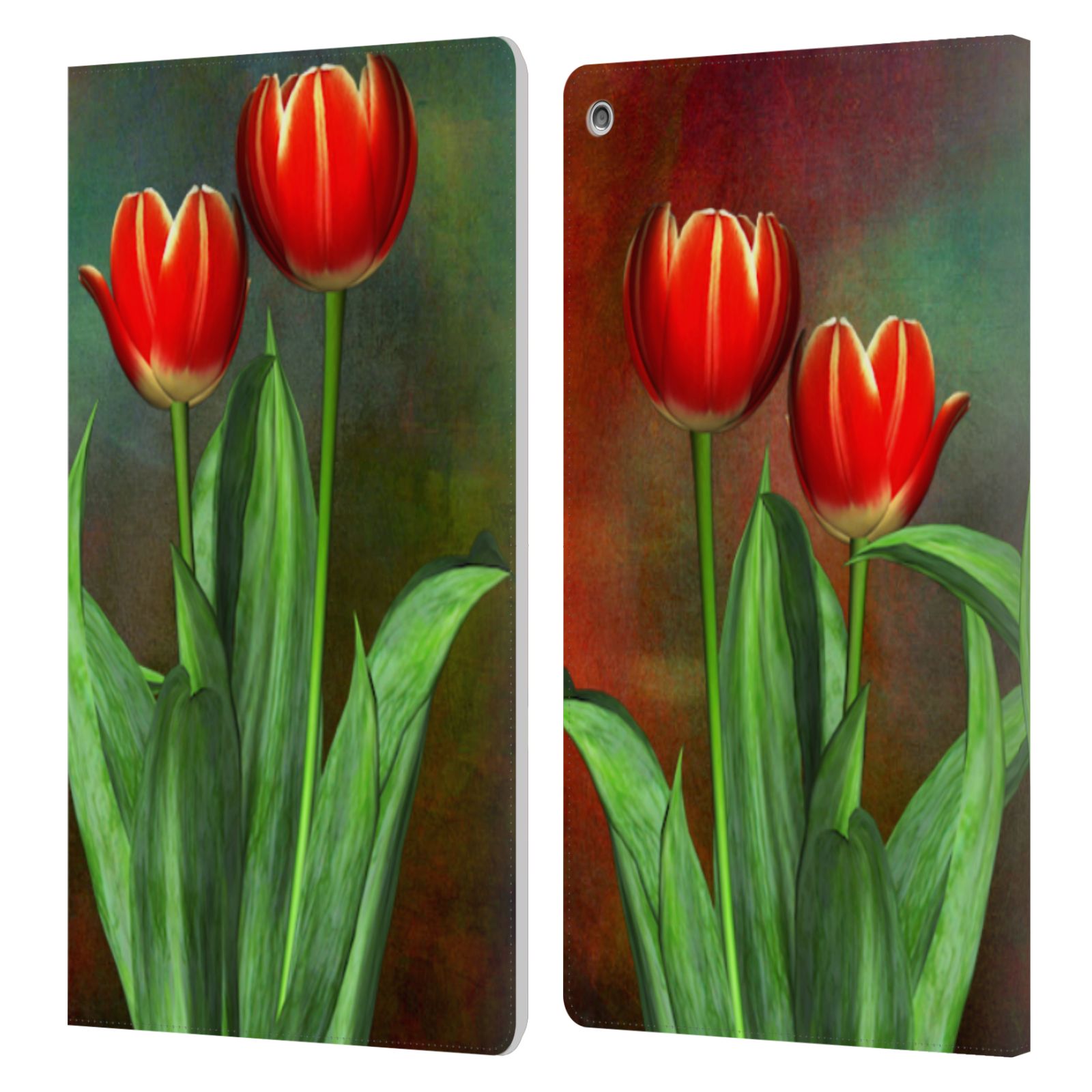 OFFICIAL HAROULITA ABSTRACT NATURE LEATHER BOOK CASE FOR AMAZON FIRE - Picture 12 of 14