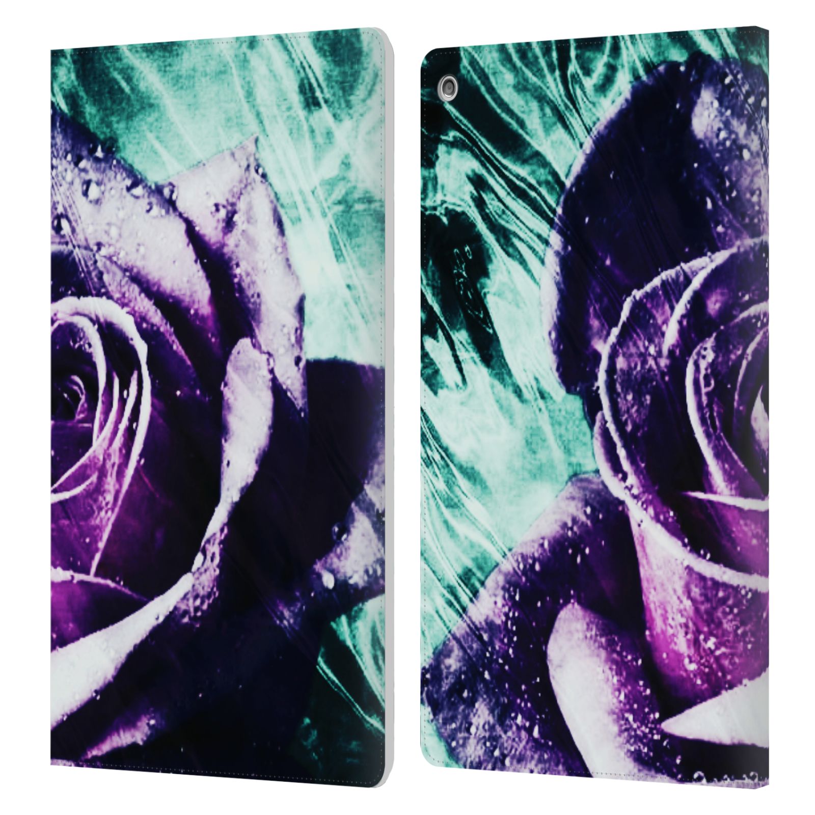 OFFICIAL HAROULITA ABSTRACT NATURE LEATHER BOOK CASE FOR AMAZON FIRE - Picture 13 of 14