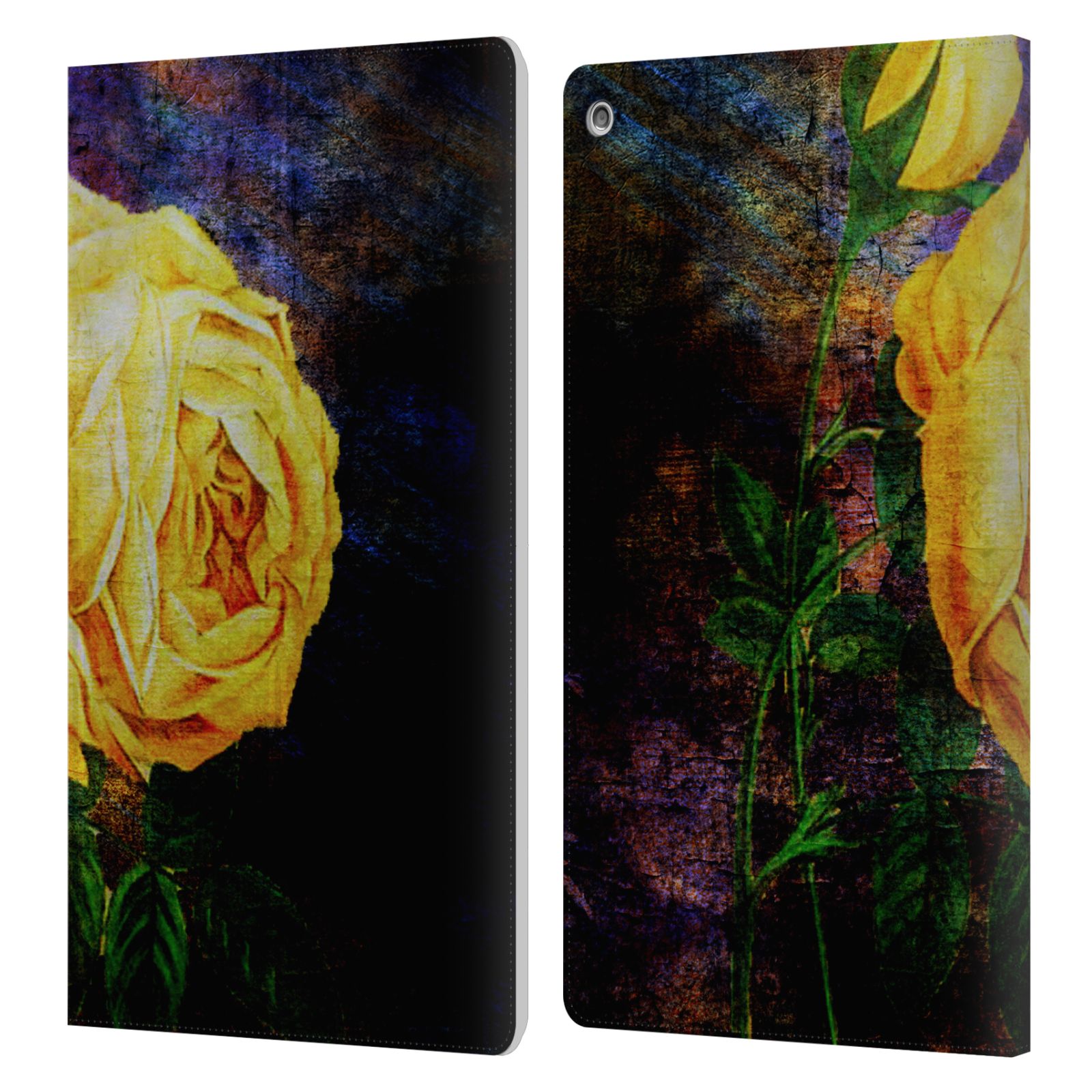 OFFICIAL HAROULITA ABSTRACT NATURE LEATHER BOOK CASE FOR AMAZON FIRE - Picture 14 of 14