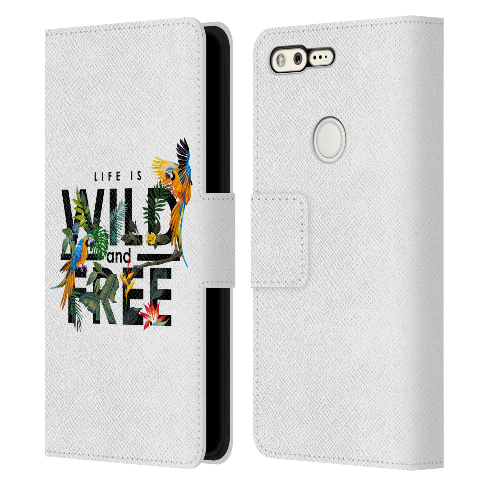 OFFICIAL HAROULITA BIRDS AND FLOWERS LEATHER BOOK WALLET CASE FOR GOOGLE PHONES