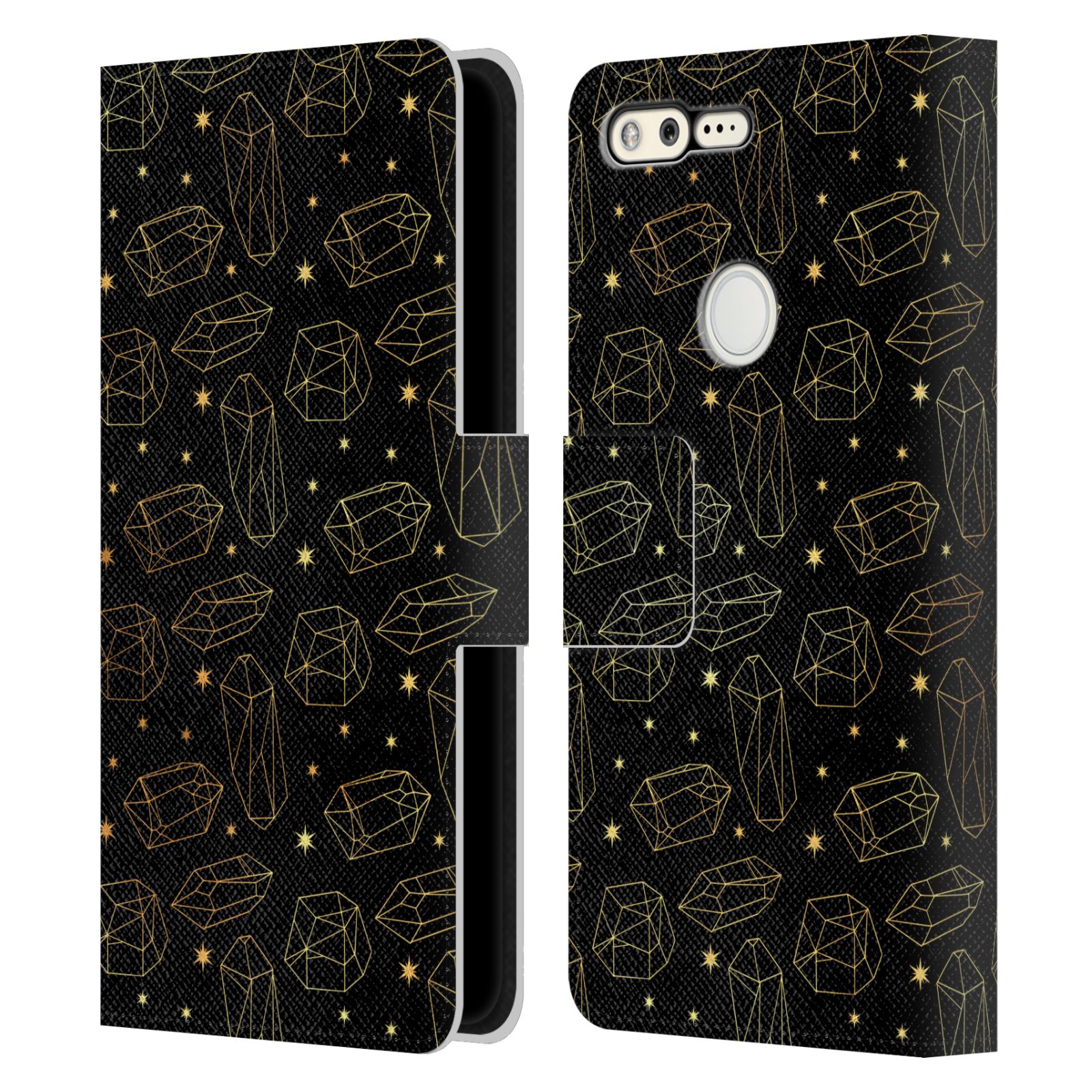 OFFICIAL HAROULITA CELESTIAL GOLD LEATHER BOOK WALLET CASE FOR GOOGLE PHONES - Picture 13 of 15