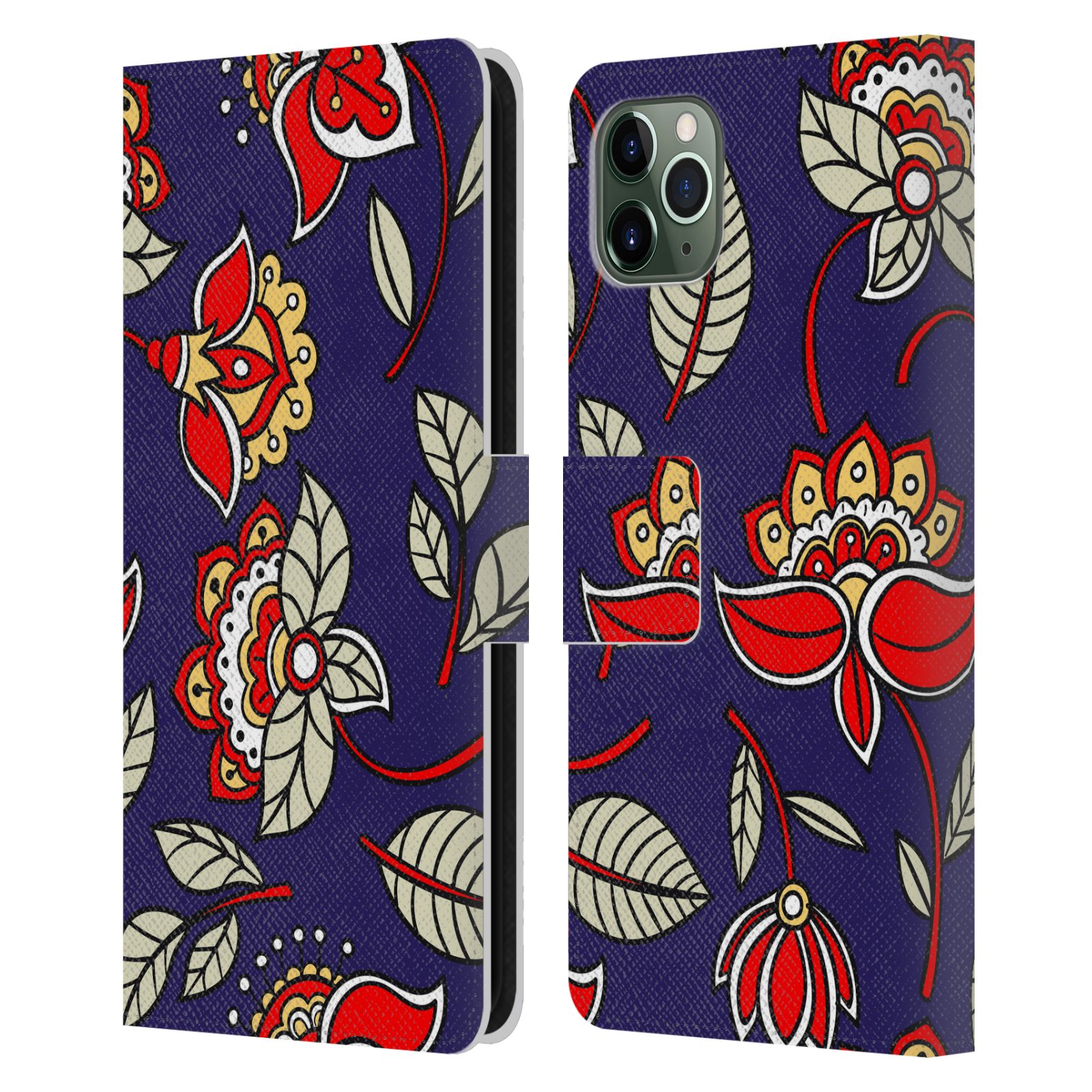 OFFICIAL HAROULITA ETHNIC PATTERN LEATHER BOOK CASE FOR APPLE iPHONE PHONES - Picture 7 of 16