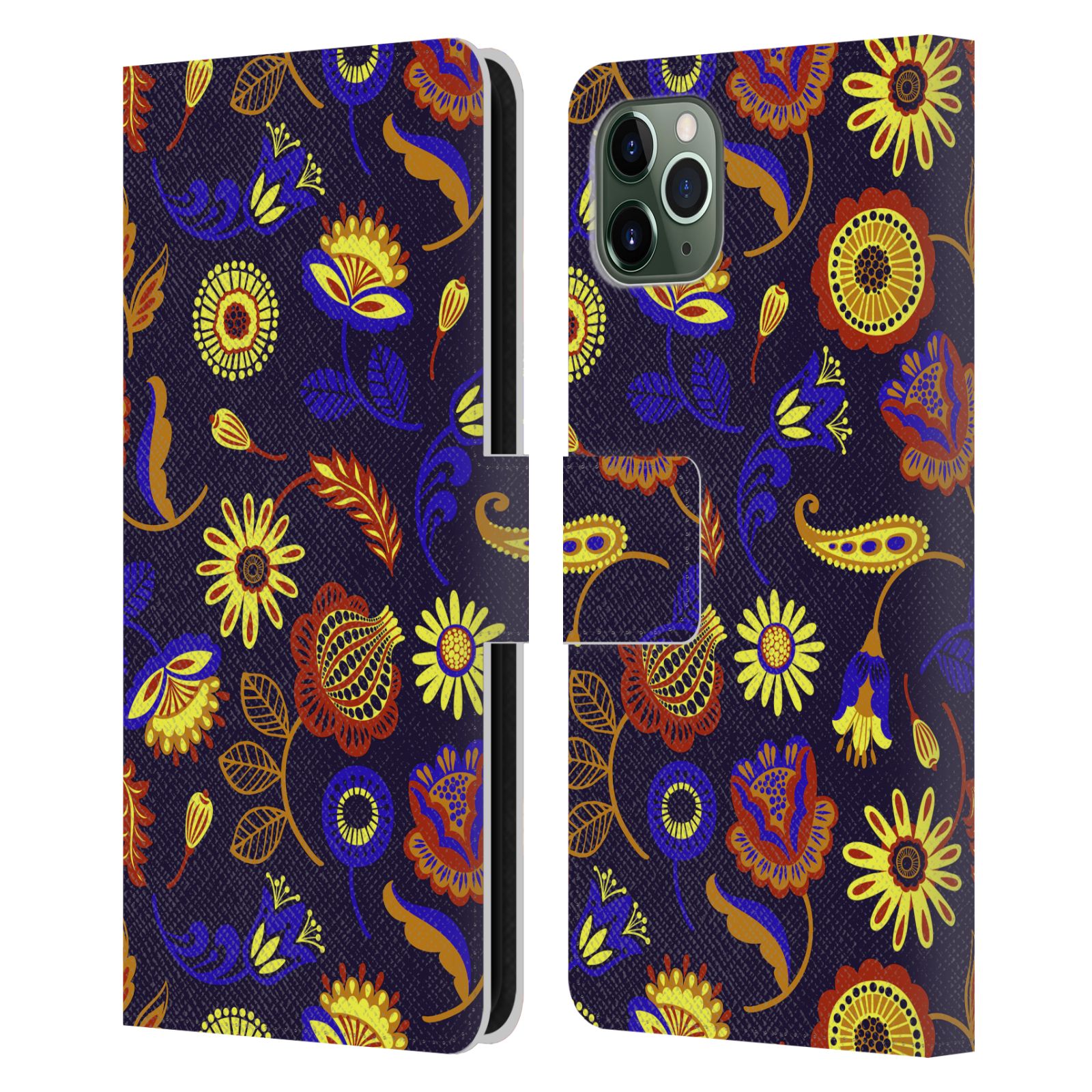 OFFICIAL HAROULITA ETHNIC PATTERN LEATHER BOOK CASE FOR APPLE iPHONE PHONES - Picture 9 of 16