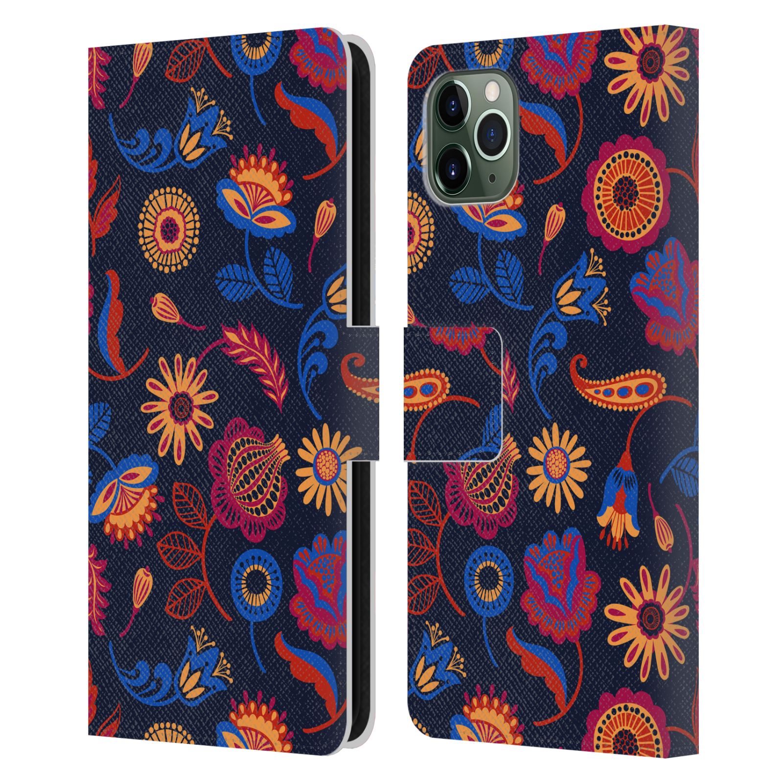 OFFICIAL HAROULITA ETHNIC PATTERN LEATHER BOOK CASE FOR APPLE iPHONE PHONES - Picture 14 of 16