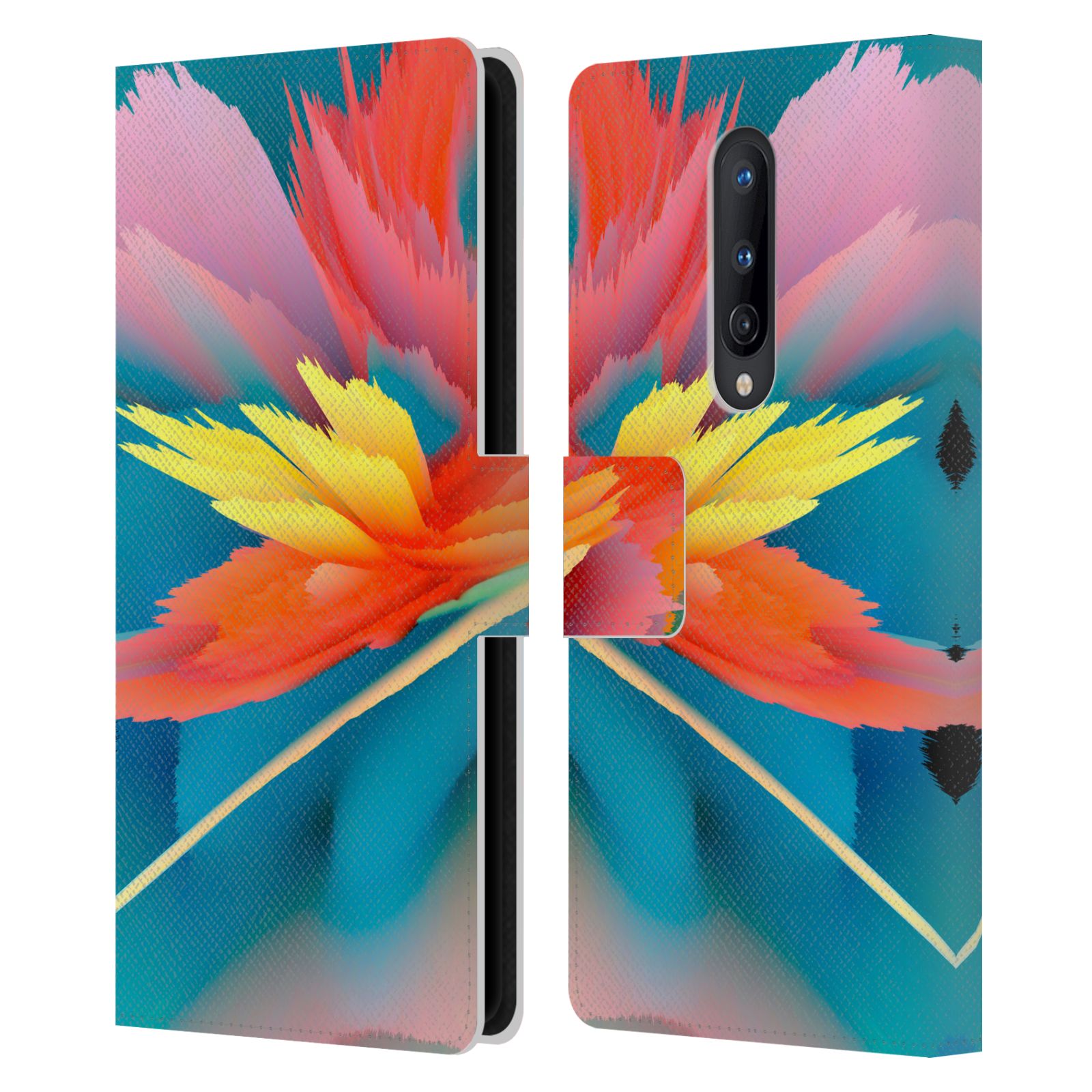 OFFICIAL HAROULITA FLORAL GLITCH 2 LEATHER BOOK WALLET CASE FOR ONEPLUS PHONES - Picture 7 of 17