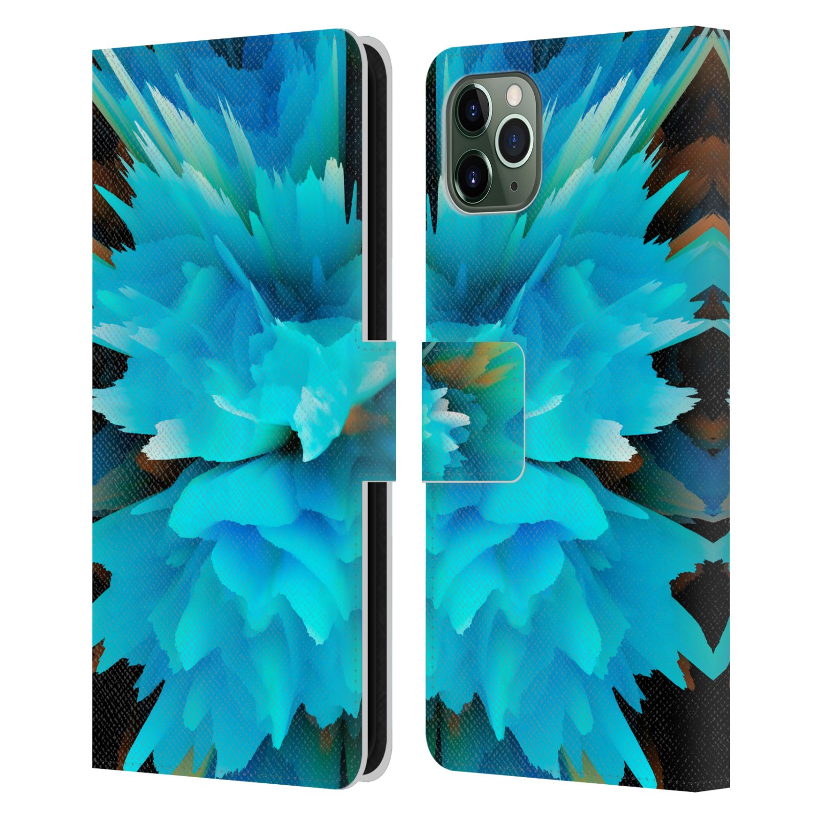 OFFICIAL HAROULITA FLORAL GLITCH 2 LEATHER BOOK CASE FOR APPLE iPHONE PHONES - Picture 8 of 17