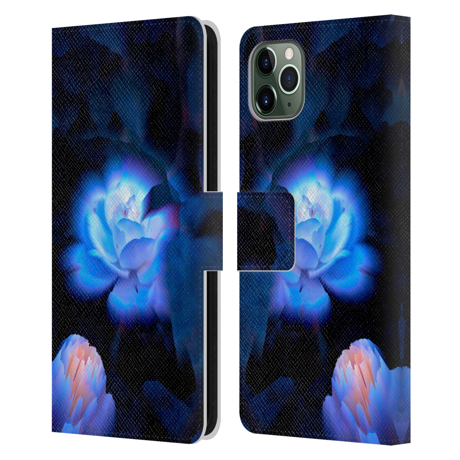 OFFICIAL HAROULITA FLORAL GLITCH 2 LEATHER BOOK CASE FOR APPLE iPHONE PHONES - Picture 10 of 17