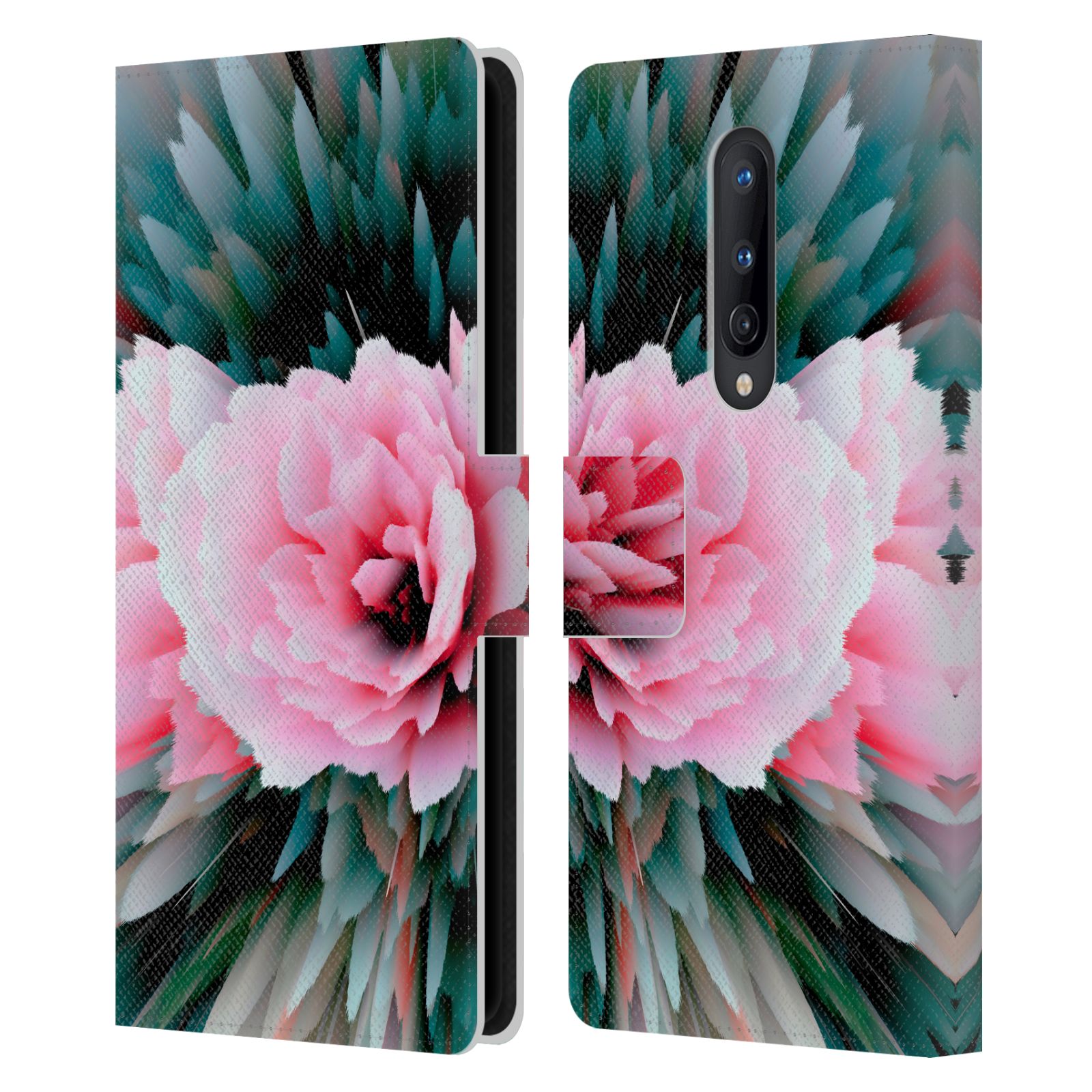OFFICIAL HAROULITA FLORAL GLITCH 2 LEATHER BOOK WALLET CASE FOR ONEPLUS PHONES - Picture 11 of 17