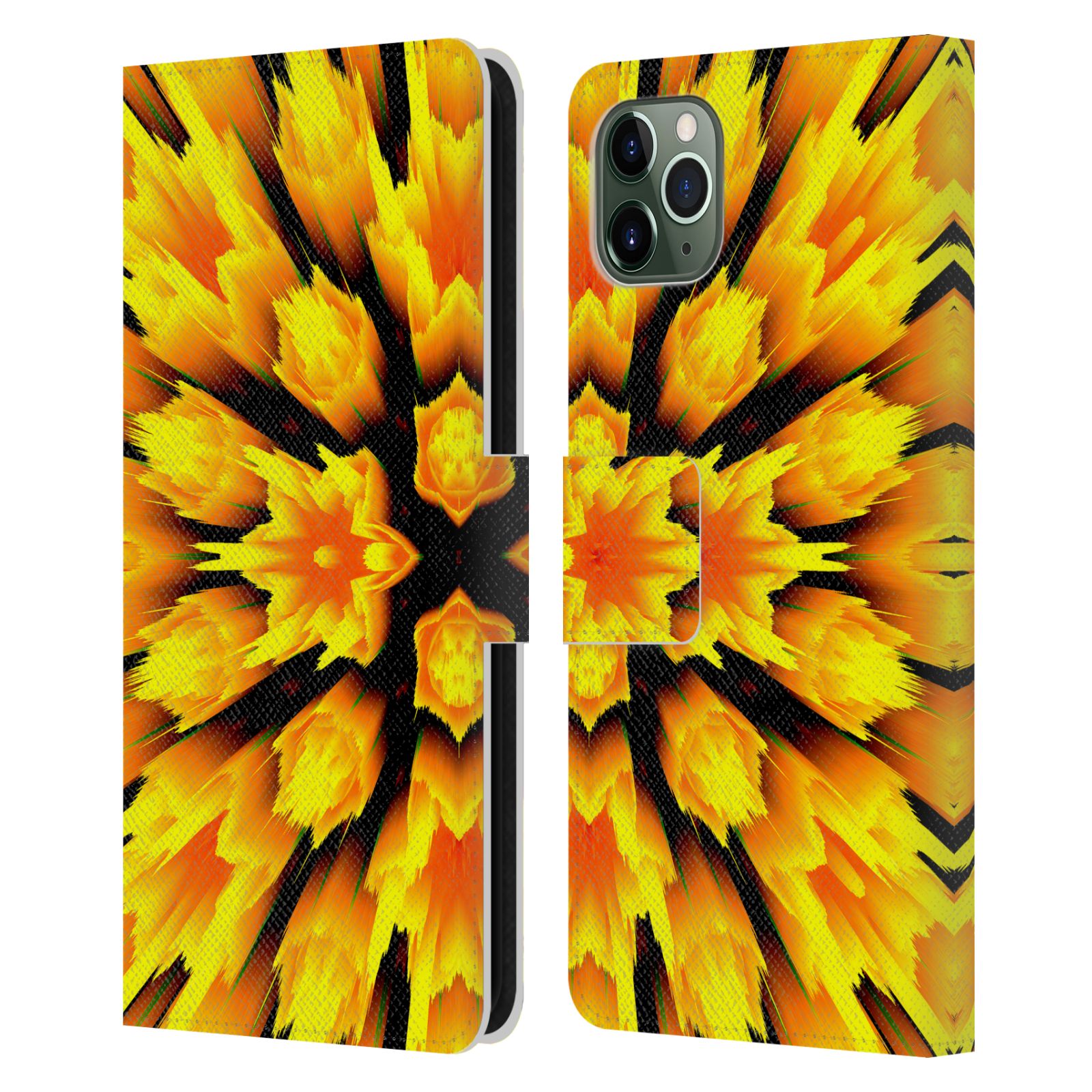 OFFICIAL HAROULITA FLORAL GLITCH 2 LEATHER BOOK CASE FOR APPLE iPHONE PHONES - Picture 12 of 17