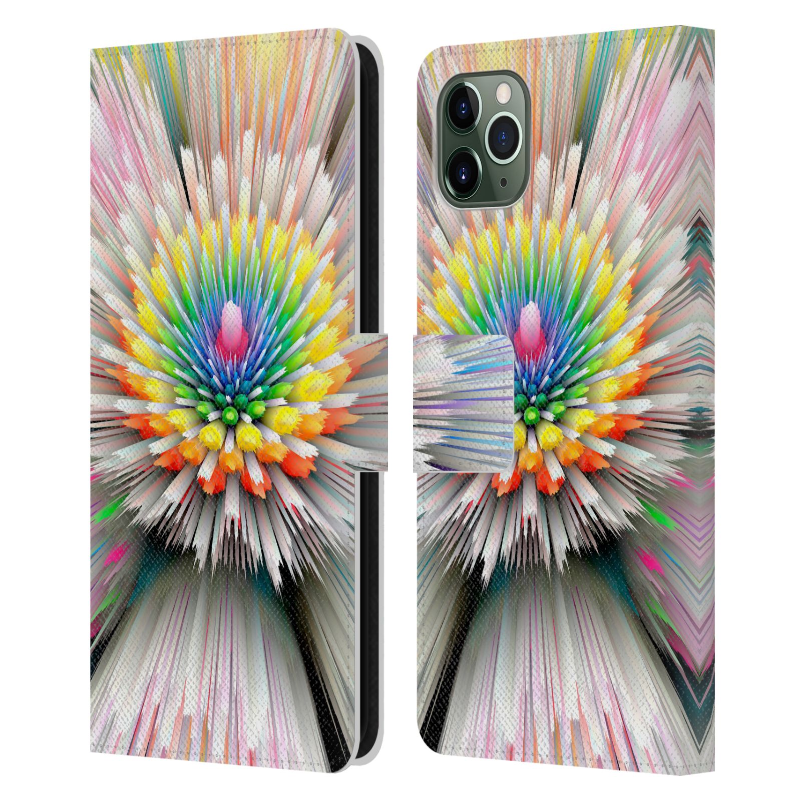 OFFICIAL HAROULITA FLORAL GLITCH 2 LEATHER BOOK CASE FOR APPLE iPHONE PHONES - Picture 13 of 17
