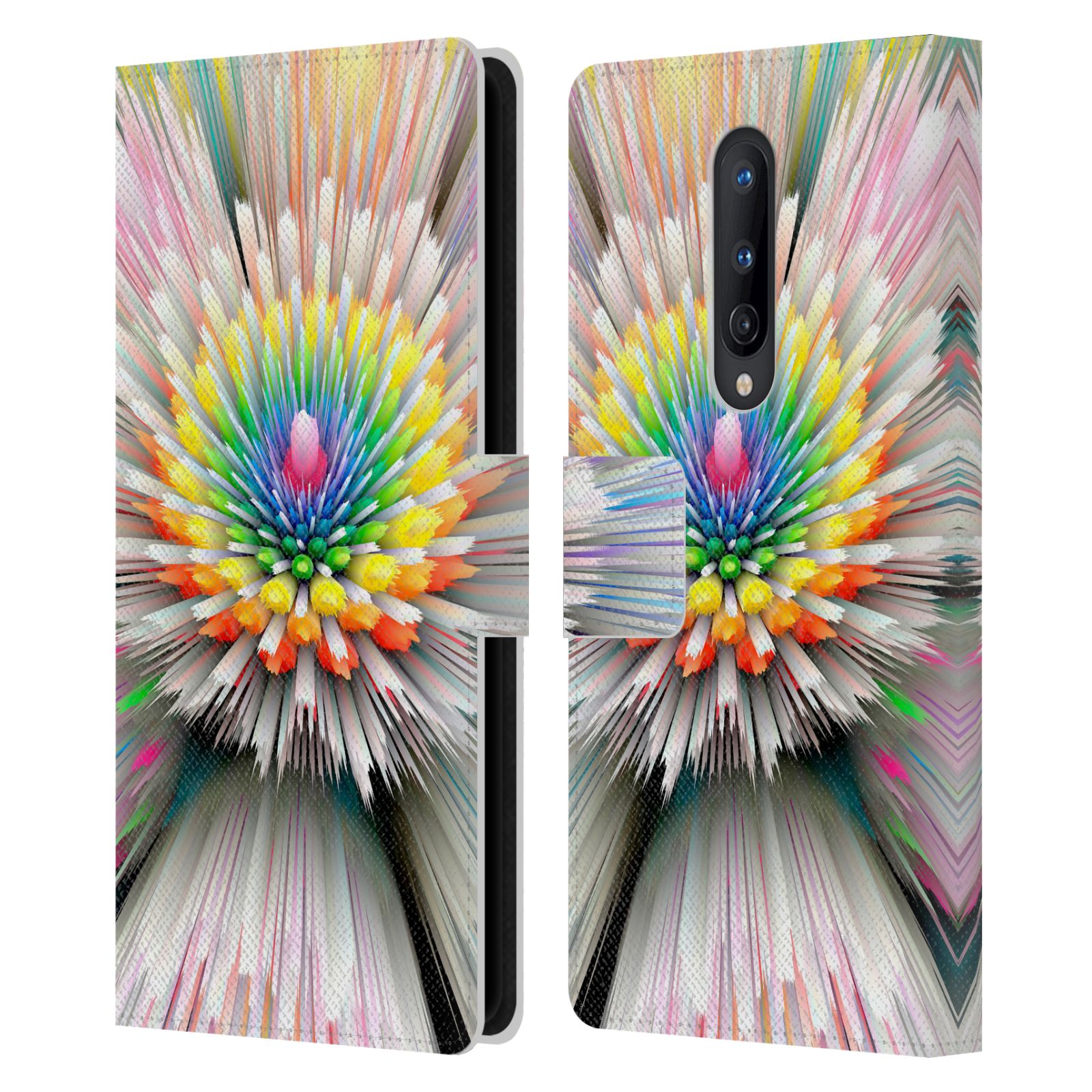 OFFICIAL HAROULITA FLORAL GLITCH 2 LEATHER BOOK WALLET CASE FOR ONEPLUS PHONES - Picture 13 of 17