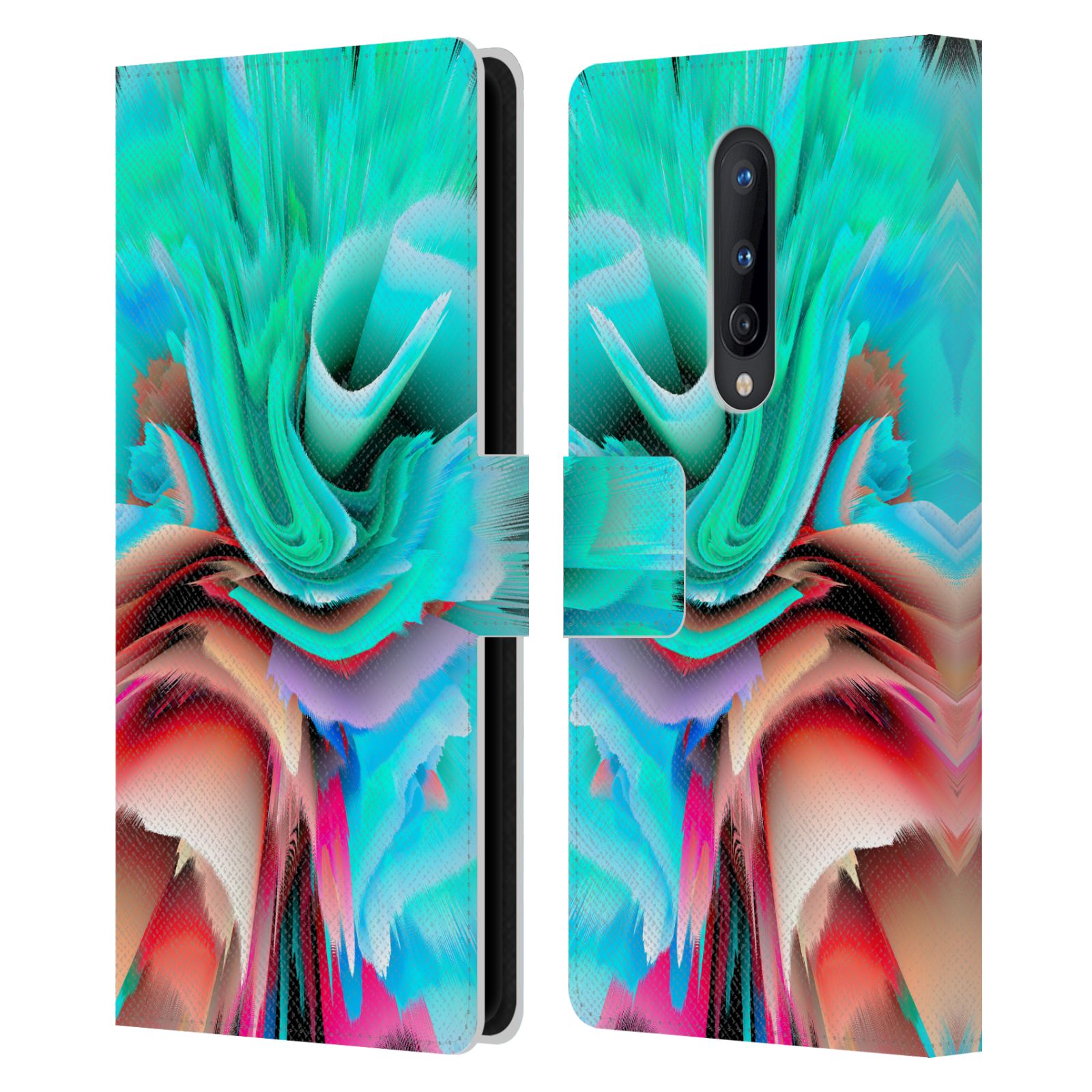 OFFICIAL HAROULITA FLORAL GLITCH 2 LEATHER BOOK WALLET CASE FOR ONEPLUS PHONES - Picture 16 of 17
