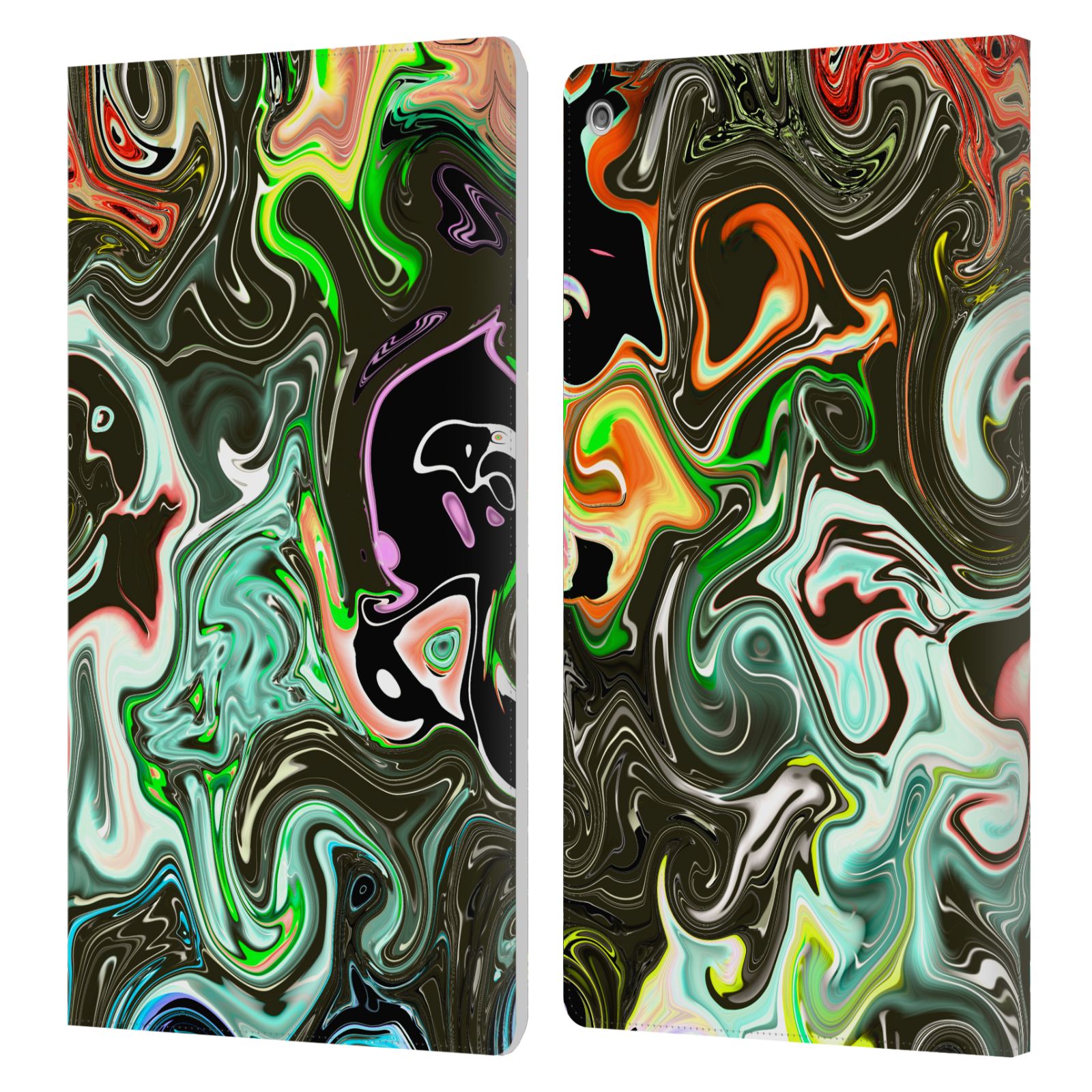 OFFICIAL HAROULITA LIQUID MARBLE LEATHER BOOK WALLET CASE COVER FOR AMAZON FIRE - Picture 7 of 21