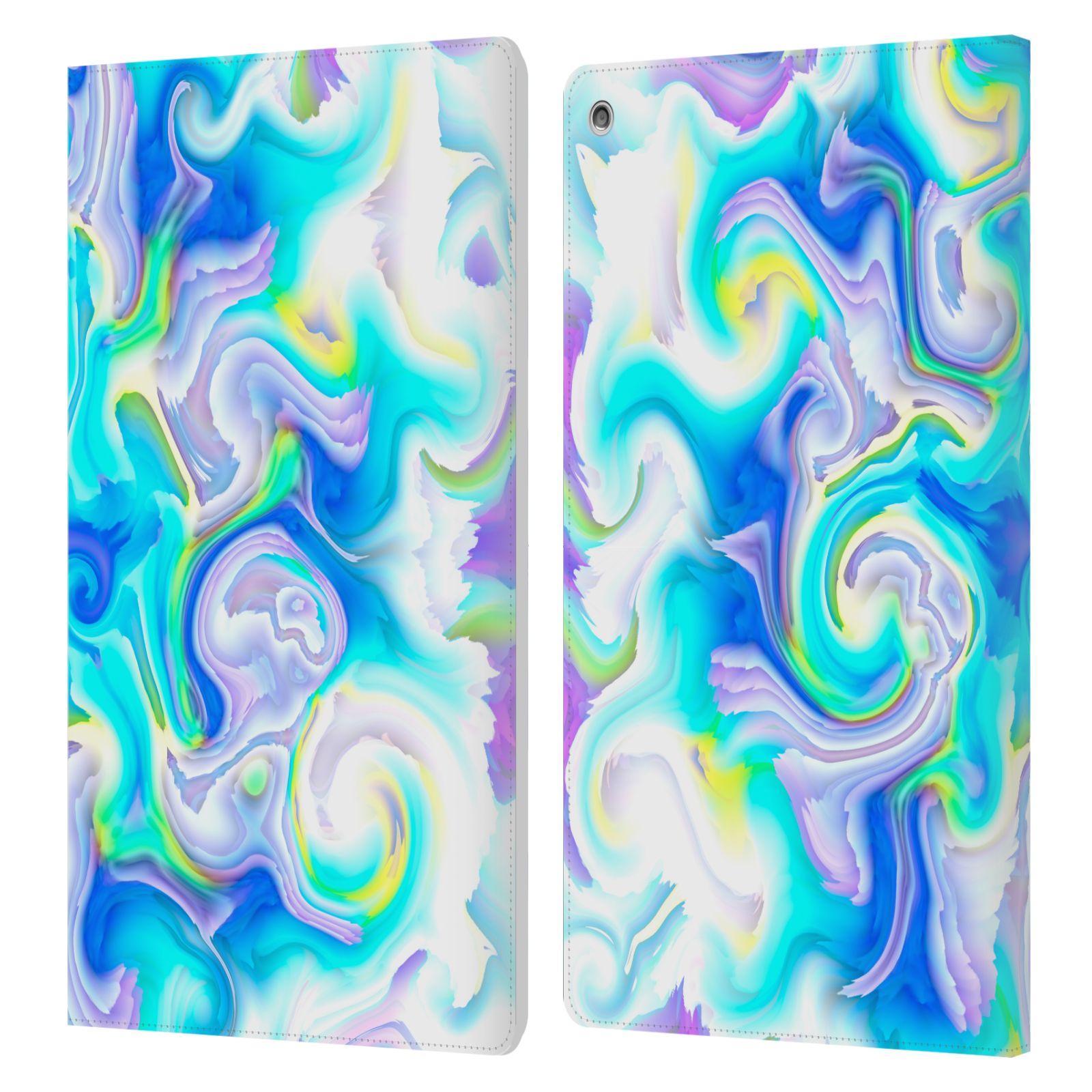 OFFICIAL HAROULITA LIQUID MARBLE LEATHER BOOK WALLET CASE COVER FOR AMAZON FIRE - Picture 8 of 21