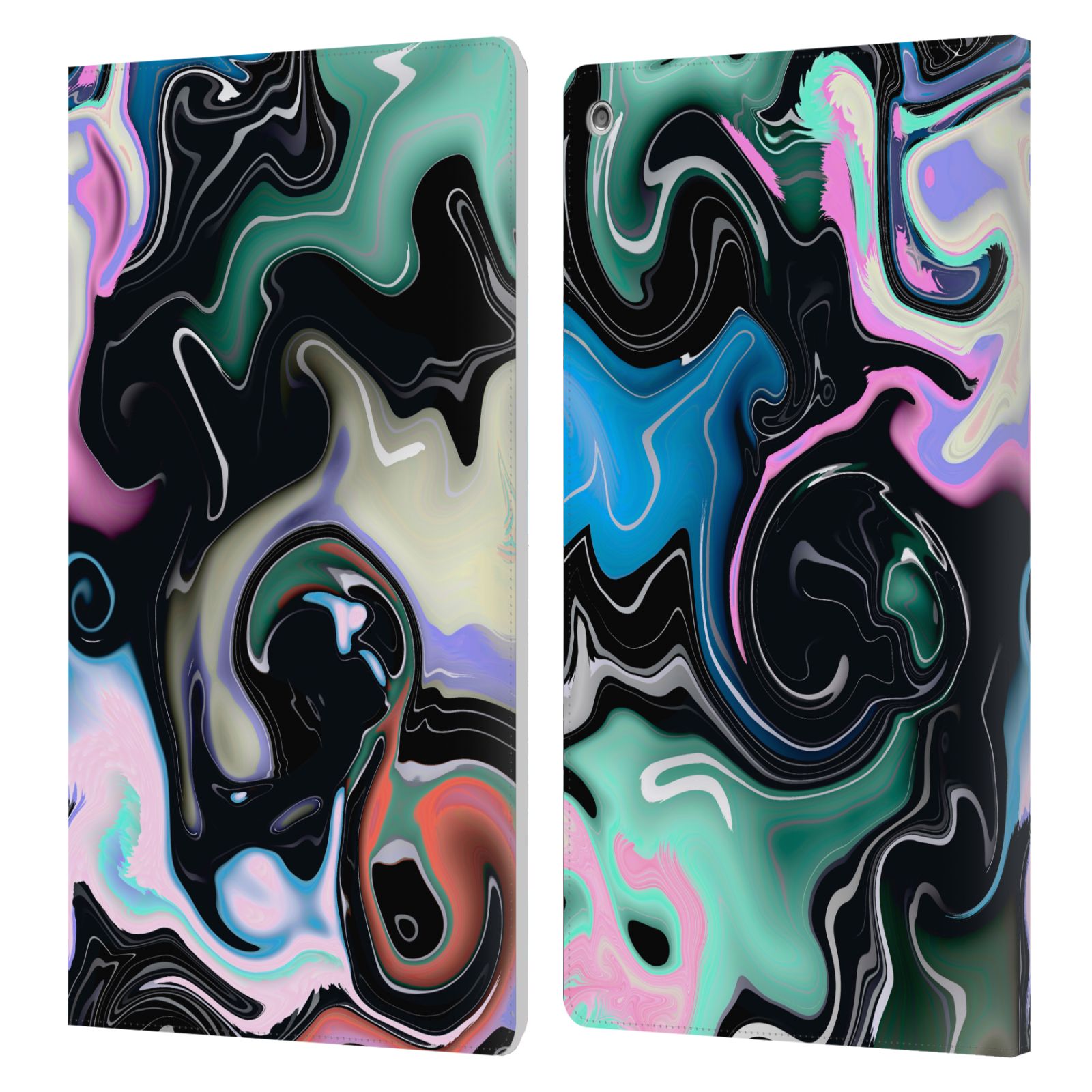 OFFICIAL HAROULITA LIQUID MARBLE LEATHER BOOK WALLET CASE COVER FOR AMAZON FIRE - Picture 12 of 21