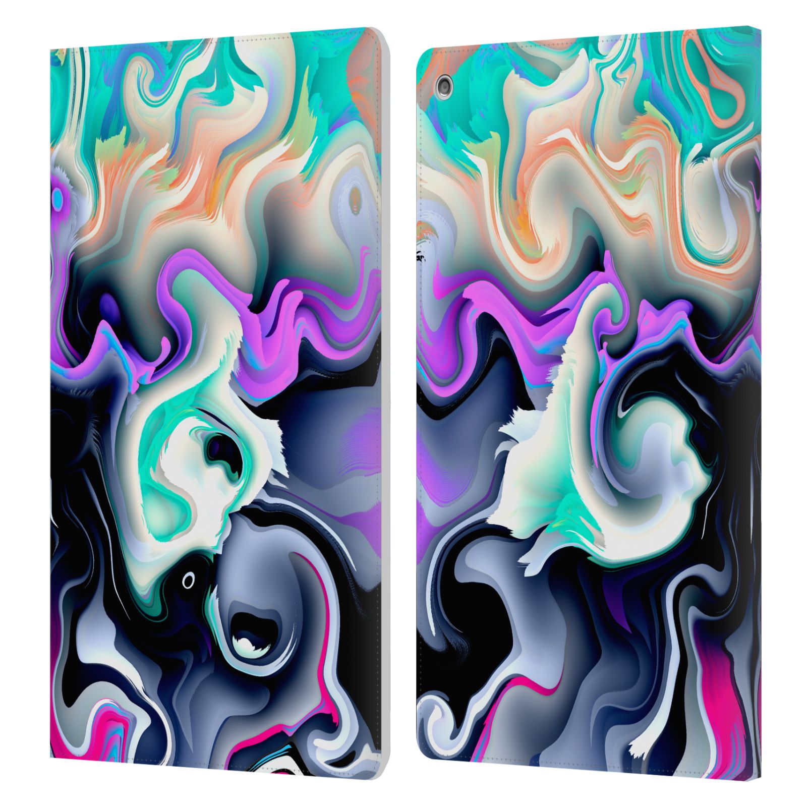 OFFICIAL HAROULITA LIQUID MARBLE LEATHER BOOK WALLET CASE COVER FOR AMAZON FIRE - Picture 13 of 21