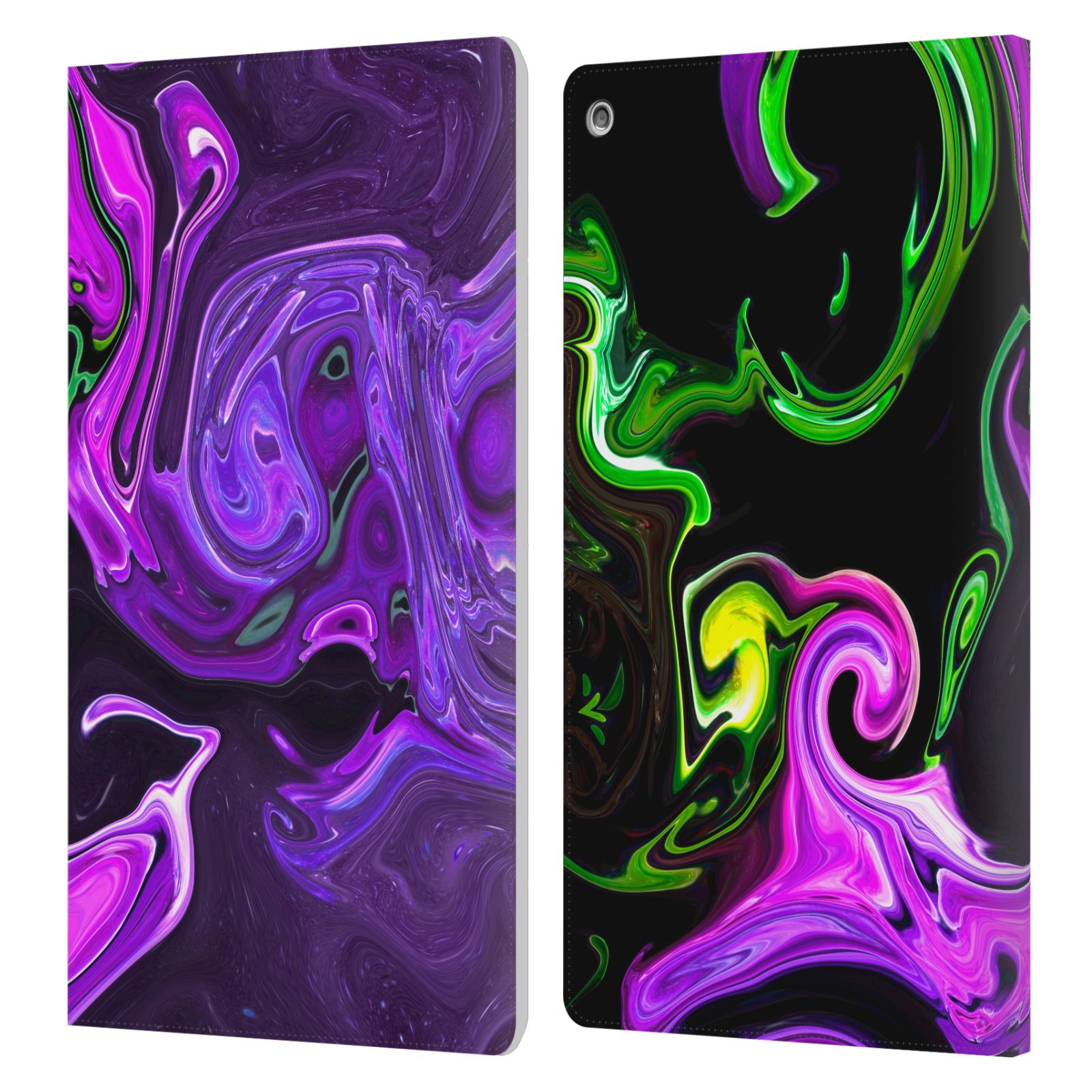 OFFICIAL HAROULITA LIQUID MARBLE LEATHER BOOK WALLET CASE COVER FOR AMAZON FIRE - Picture 16 of 21