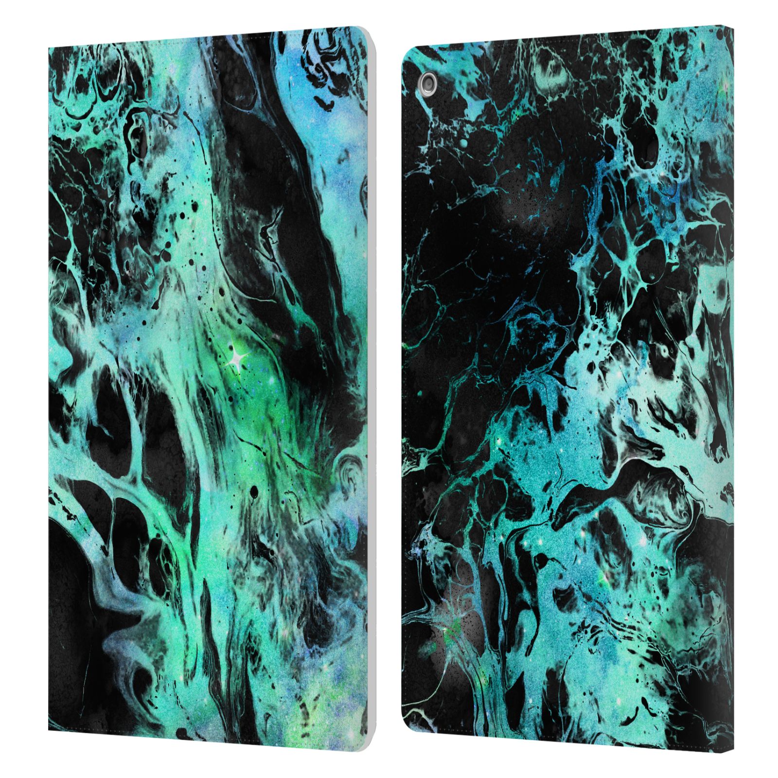 OFFICIAL HAROULITA LIQUID MARBLE LEATHER BOOK WALLET CASE COVER FOR AMAZON FIRE - Picture 17 of 21