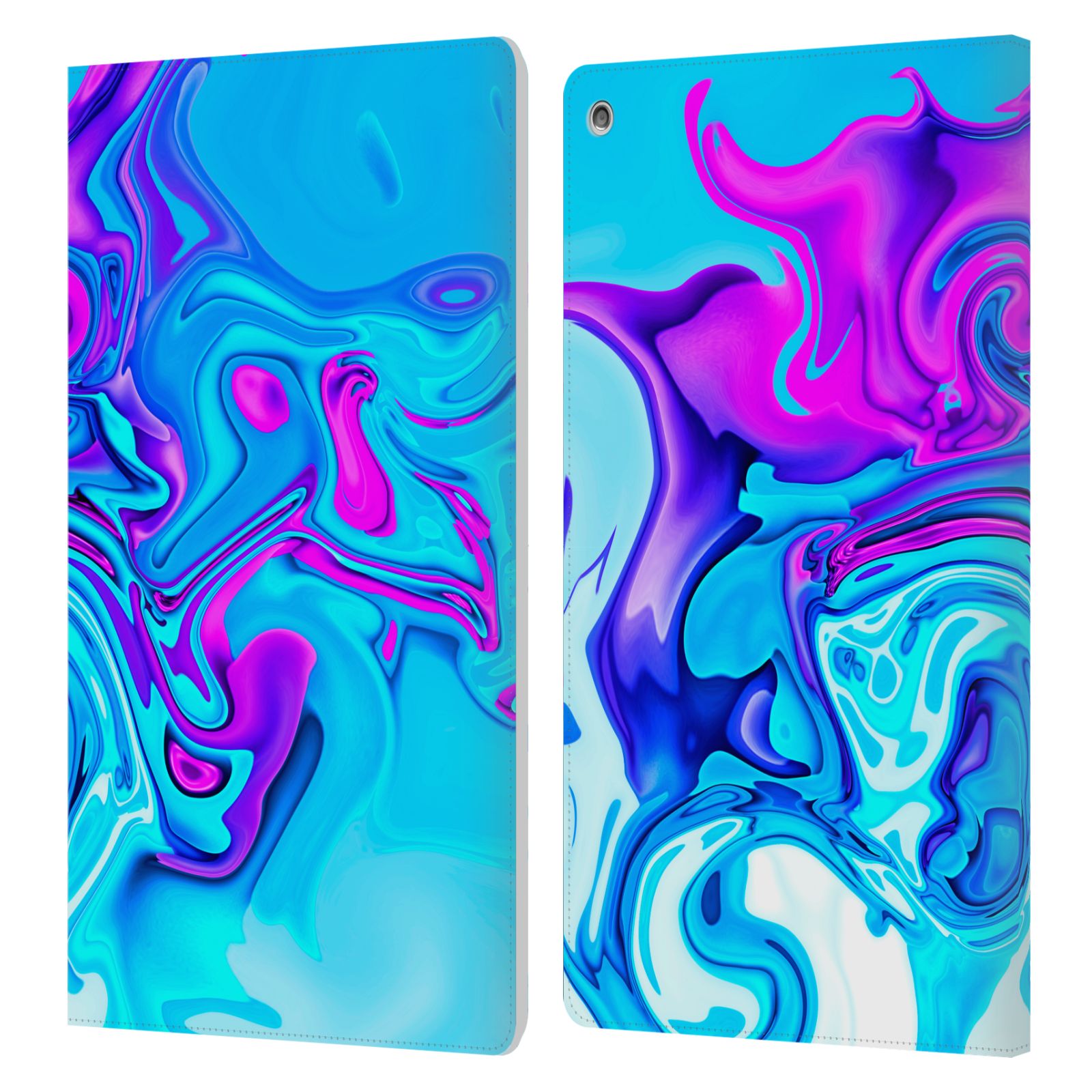 OFFICIAL HAROULITA LIQUID MARBLE LEATHER BOOK WALLET CASE COVER FOR AMAZON FIRE - Picture 19 of 21