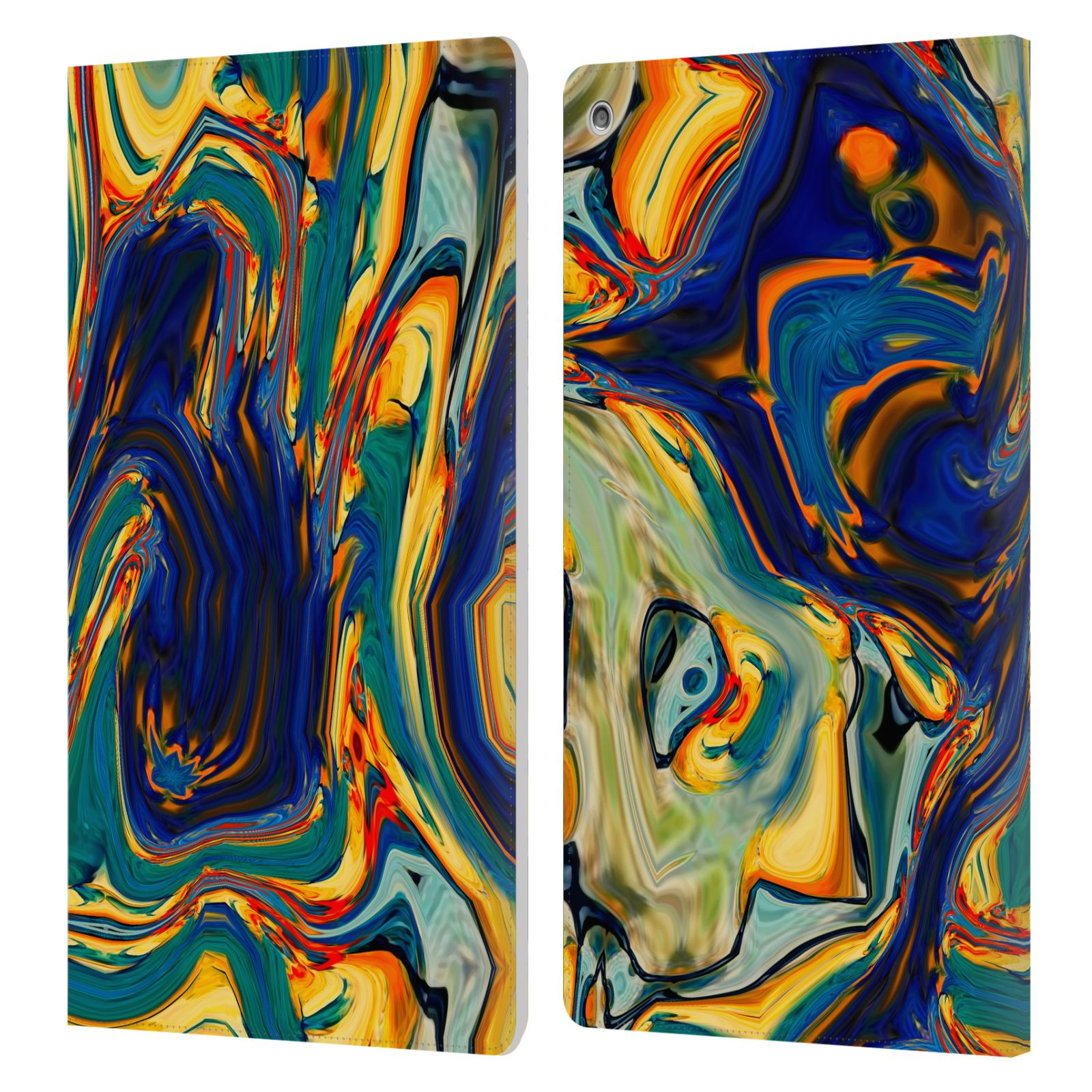 OFFICIAL HAROULITA LIQUID MARBLE LEATHER BOOK WALLET CASE COVER FOR AMAZON FIRE - Picture 20 of 21