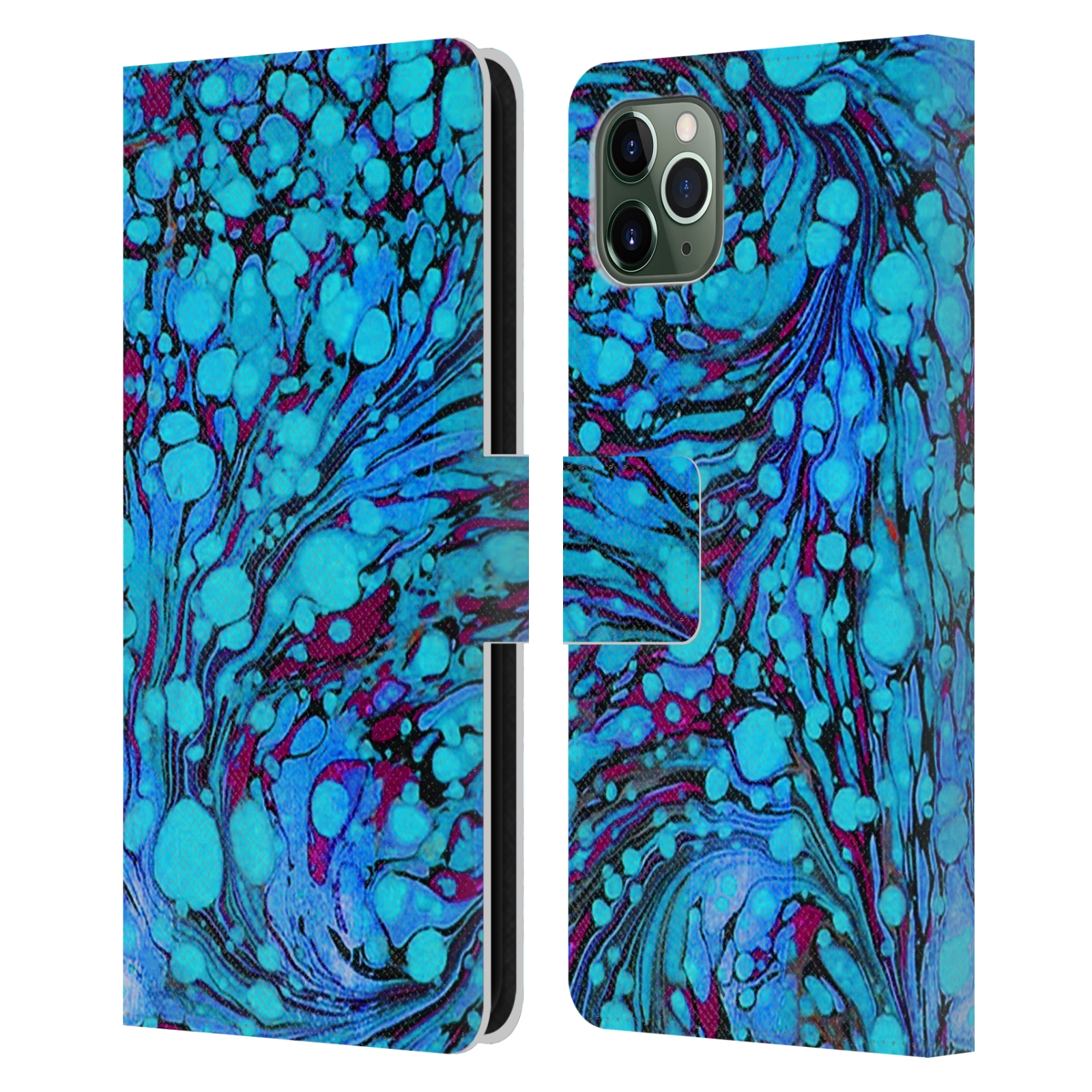 OFFICIAL HAROULITA MARBLE LEATHER BOOK WALLET CASE FOR APPLE iPHONE PHONES - Picture 14 of 14