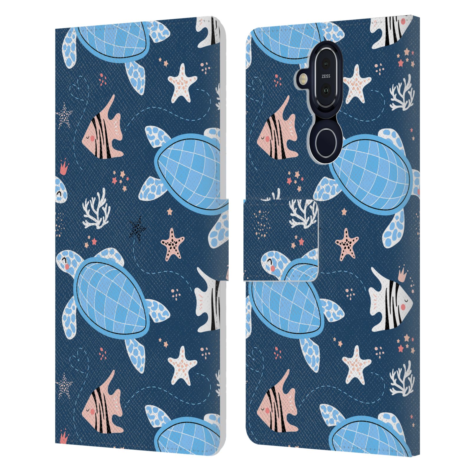 OFFICIAL HAROULITA SEA CREATURES LEATHER BOOK WALLET CASE COVER FOR NOKIA PHONES - Picture 8 of 15