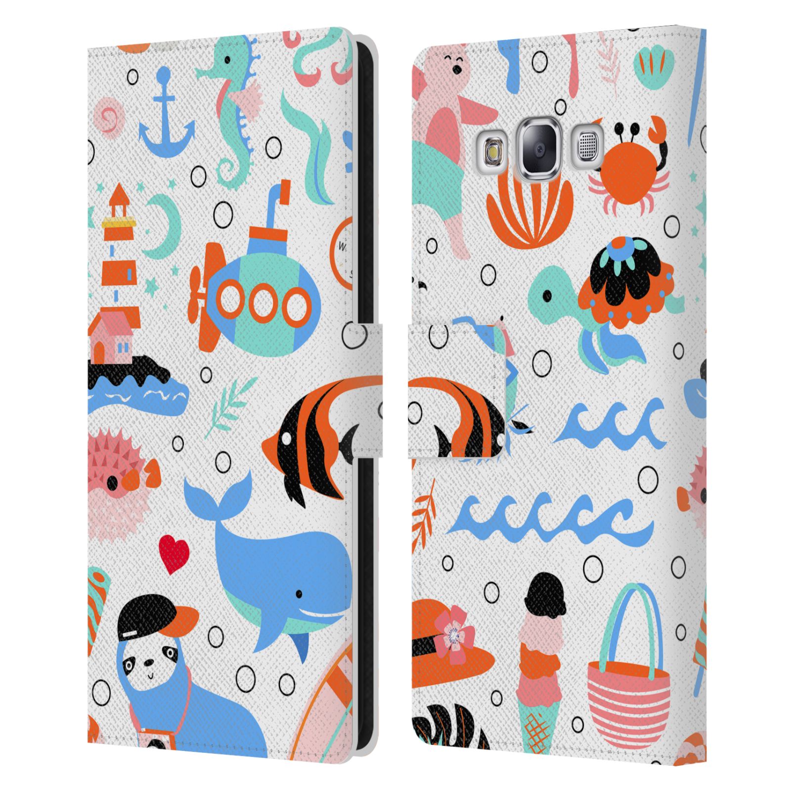 OFFICIAL HAROULITA SEA CREATURES LEATHER BOOK WALLET CASE FOR SAMSUNG PHONES 3 - Picture 7 of 8