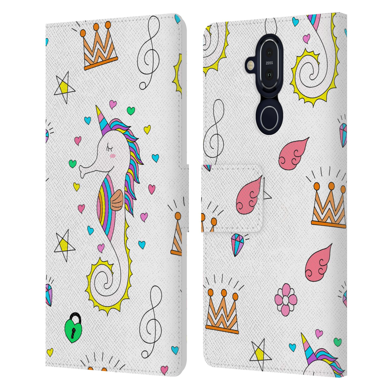 OFFICIAL HAROULITA SEA CREATURES LEATHER BOOK WALLET CASE COVER FOR NOKIA PHONES - Picture 12 of 15