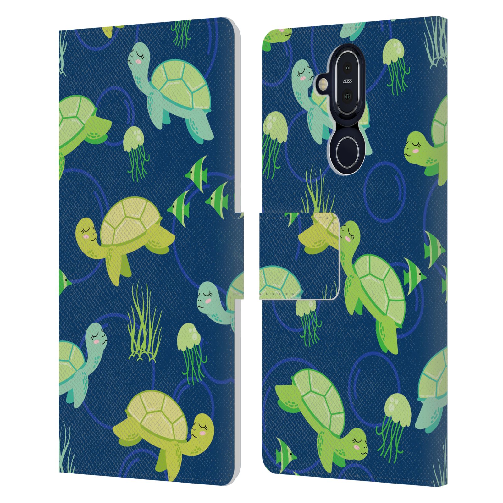 OFFICIAL HAROULITA SEA CREATURES LEATHER BOOK WALLET CASE COVER FOR NOKIA PHONES - Picture 14 of 15