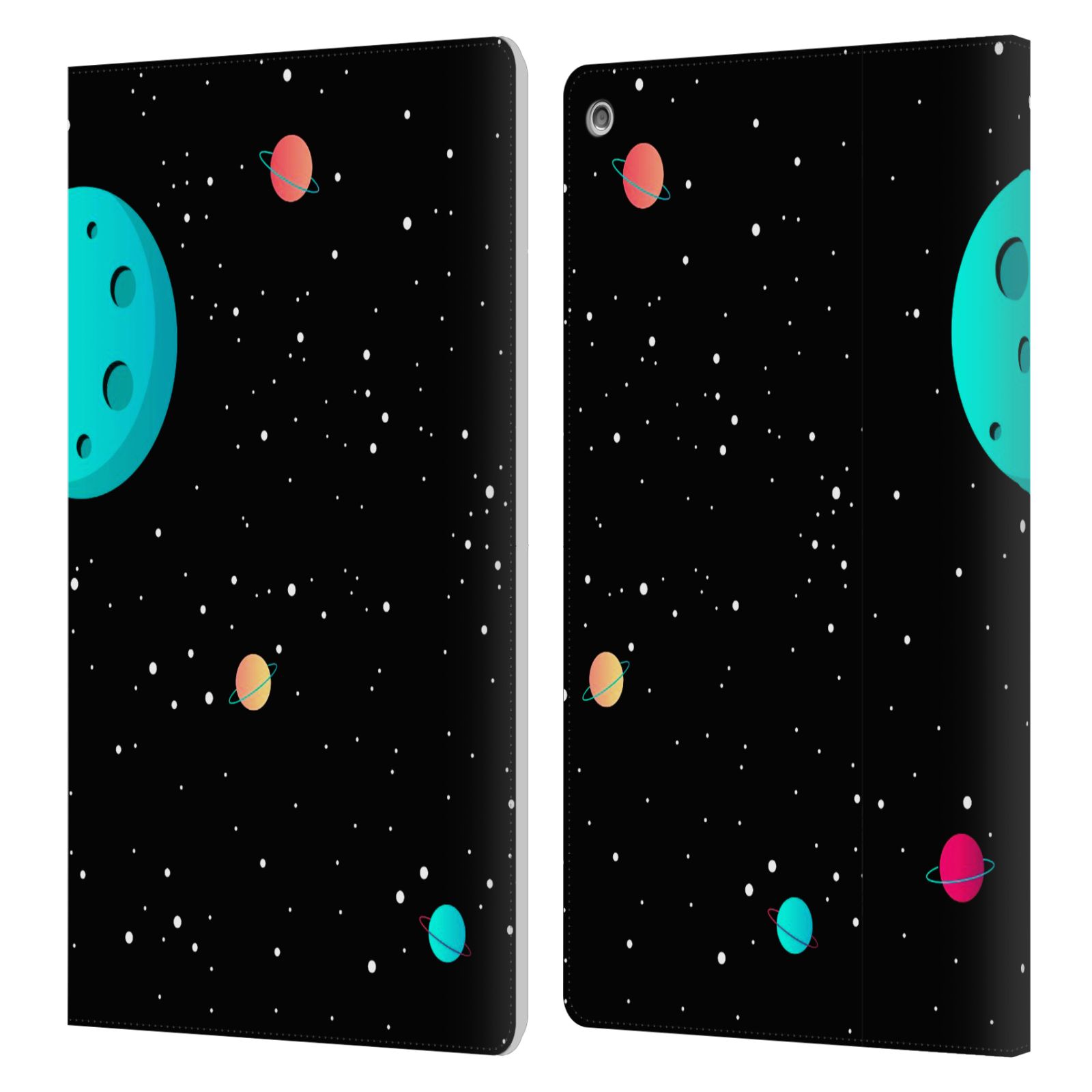 OFFICIAL HAROULITA SPACE GRAPHICS LEATHER BOOK WALLET CASE COVER FOR AMAZON FIRE - Picture 8 of 12