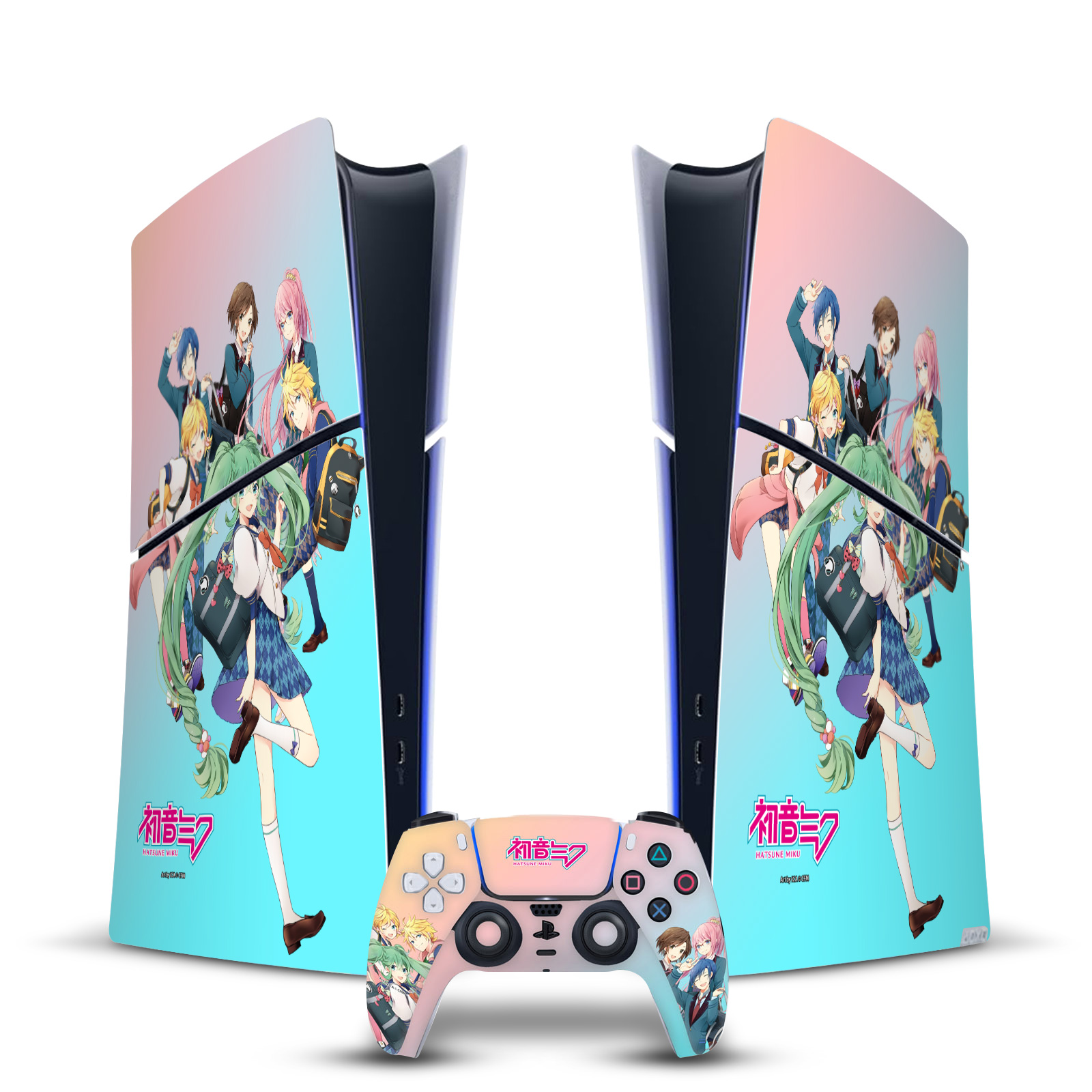 HATSUNE MIKU GRAPHICS VINYL SKIN DECAL FOR PS5 SLIM DIGITAL CONSOLE & CONTROLLER