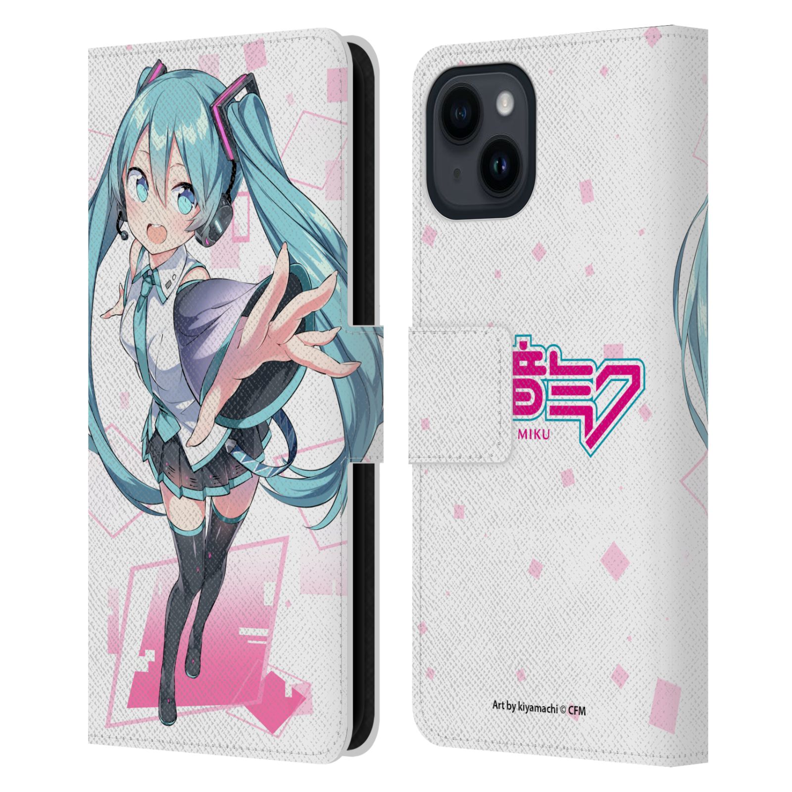 Cute Leather Wallet Case for iPhone 15