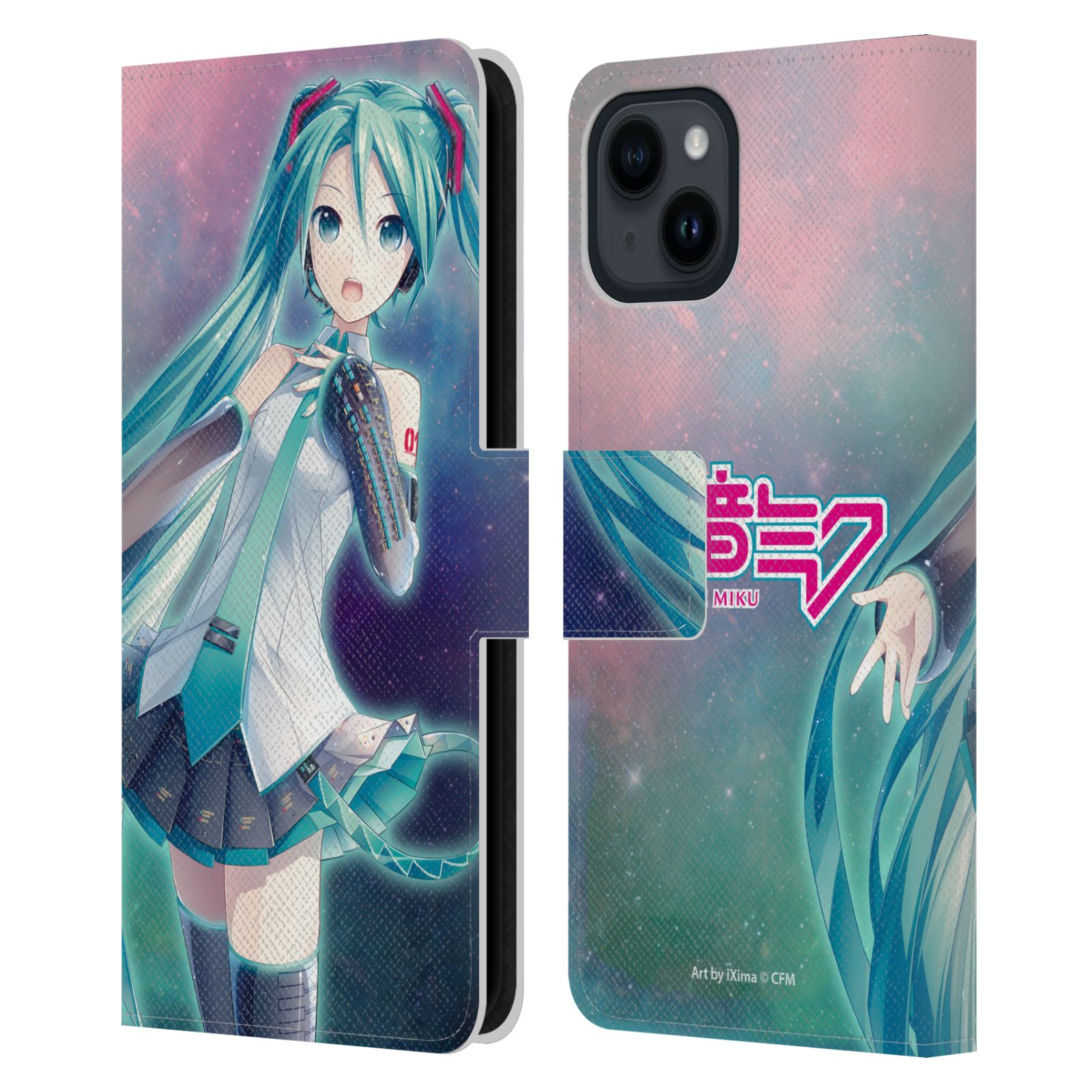 Nebula Leather Wallet Case for iPhone 15