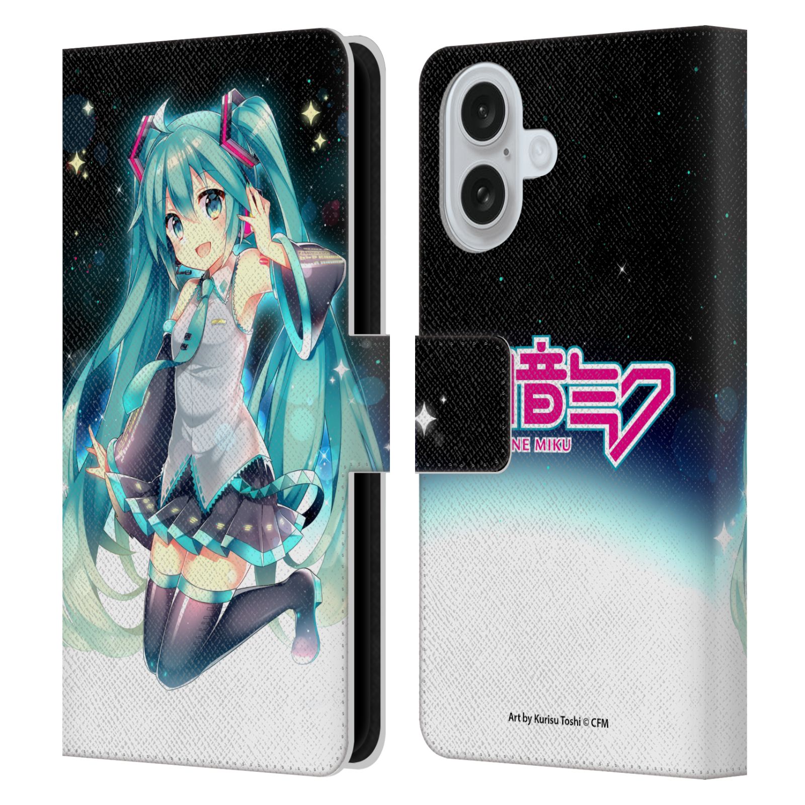 Night Sky Leather Wallet Case for iPhone 16