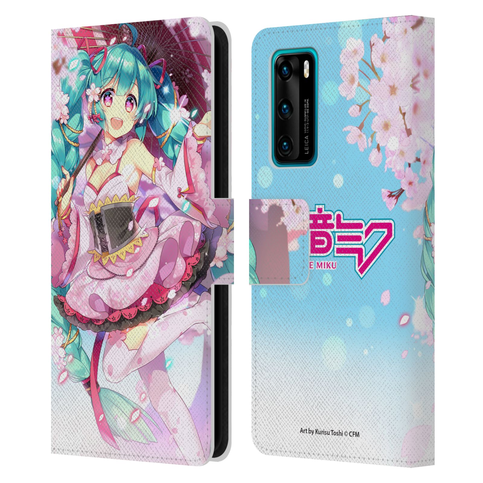 OFFICIAL HATSUNE MIKU GRAPHICS LEATHER BOOK WALLET CASE FOR HUAWEI PHONES 4 - Picture 7 of 7