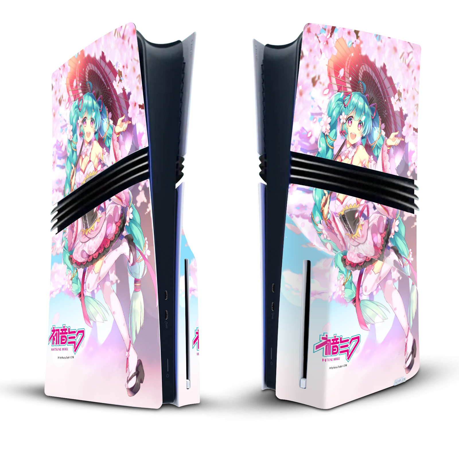 HATSUNE MIKU GRAPHICS VINYL SKIN DECAL FOR SONY PS5 PRO DISC EDITION CONSOLE