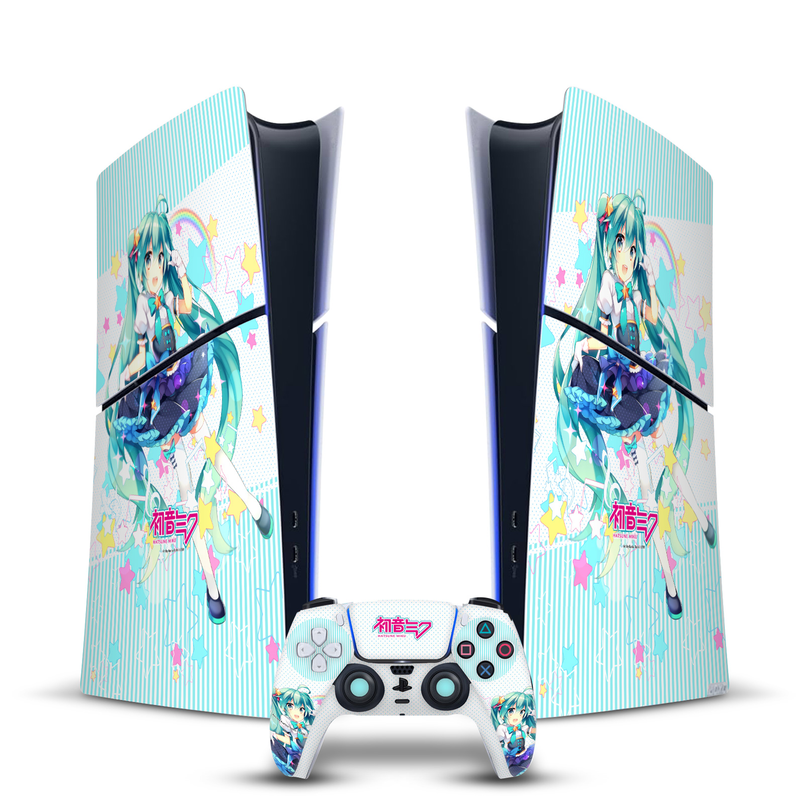 HATSUNE MIKU GRAPHICS VINYL SKIN DECAL FOR PS5 SLIM DIGITAL CONSOLE & CONTROLLER