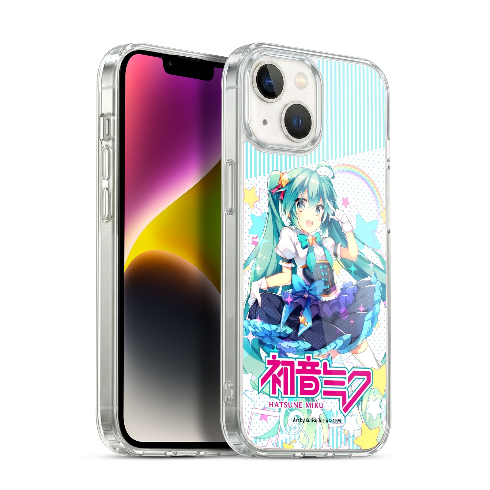 Stars And Rainbow Hybrid MagSafe Case for iPhone 14