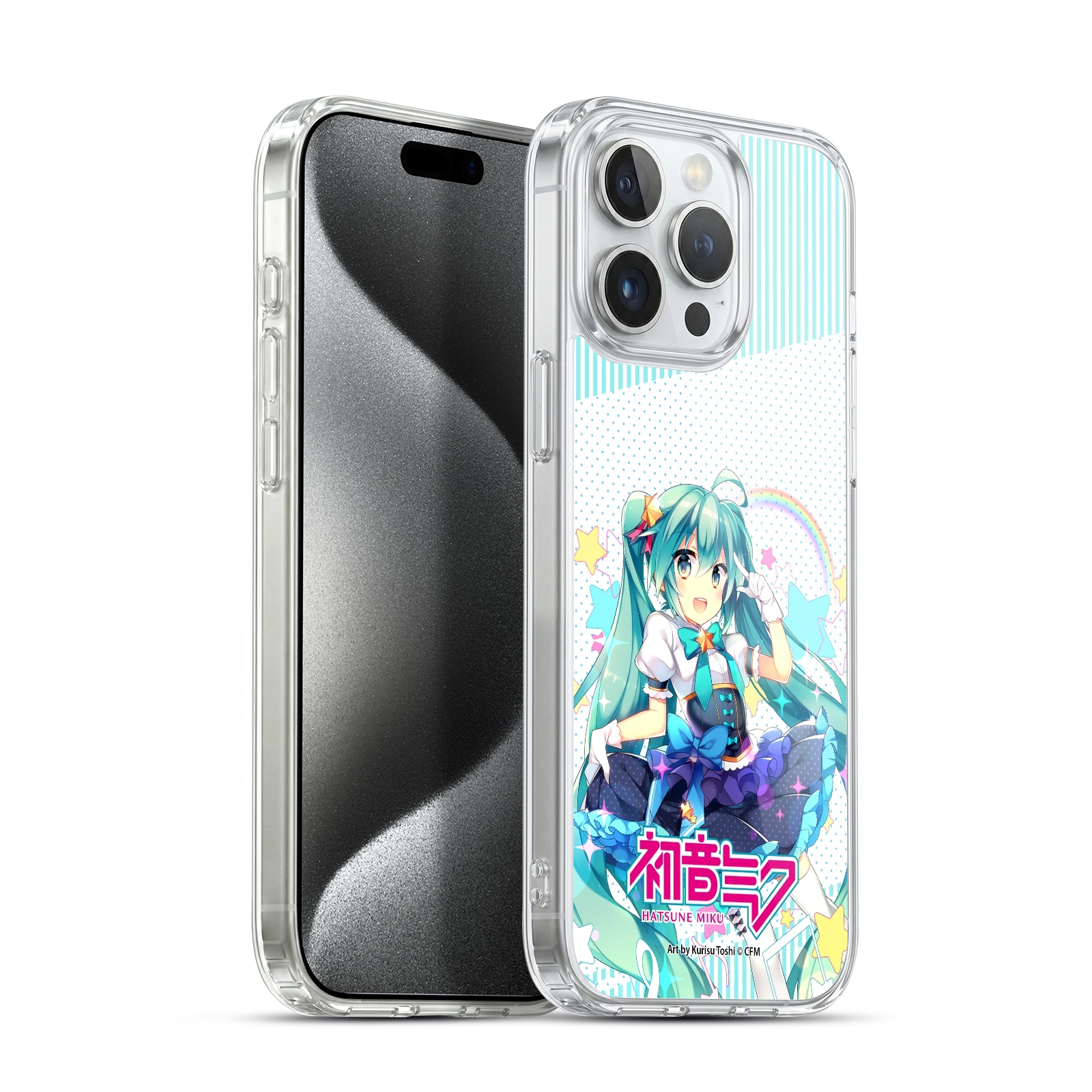 Stars And Rainbow Hybrid MagSafe Case for iPhone 15 Pro Max