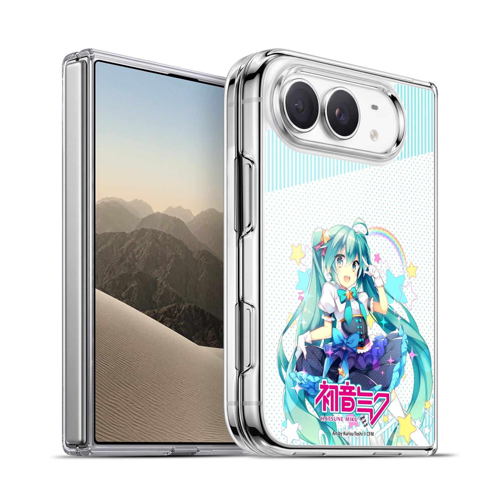 Stars And Rainbow Hybrid MagSafe Case for iPhone Duo