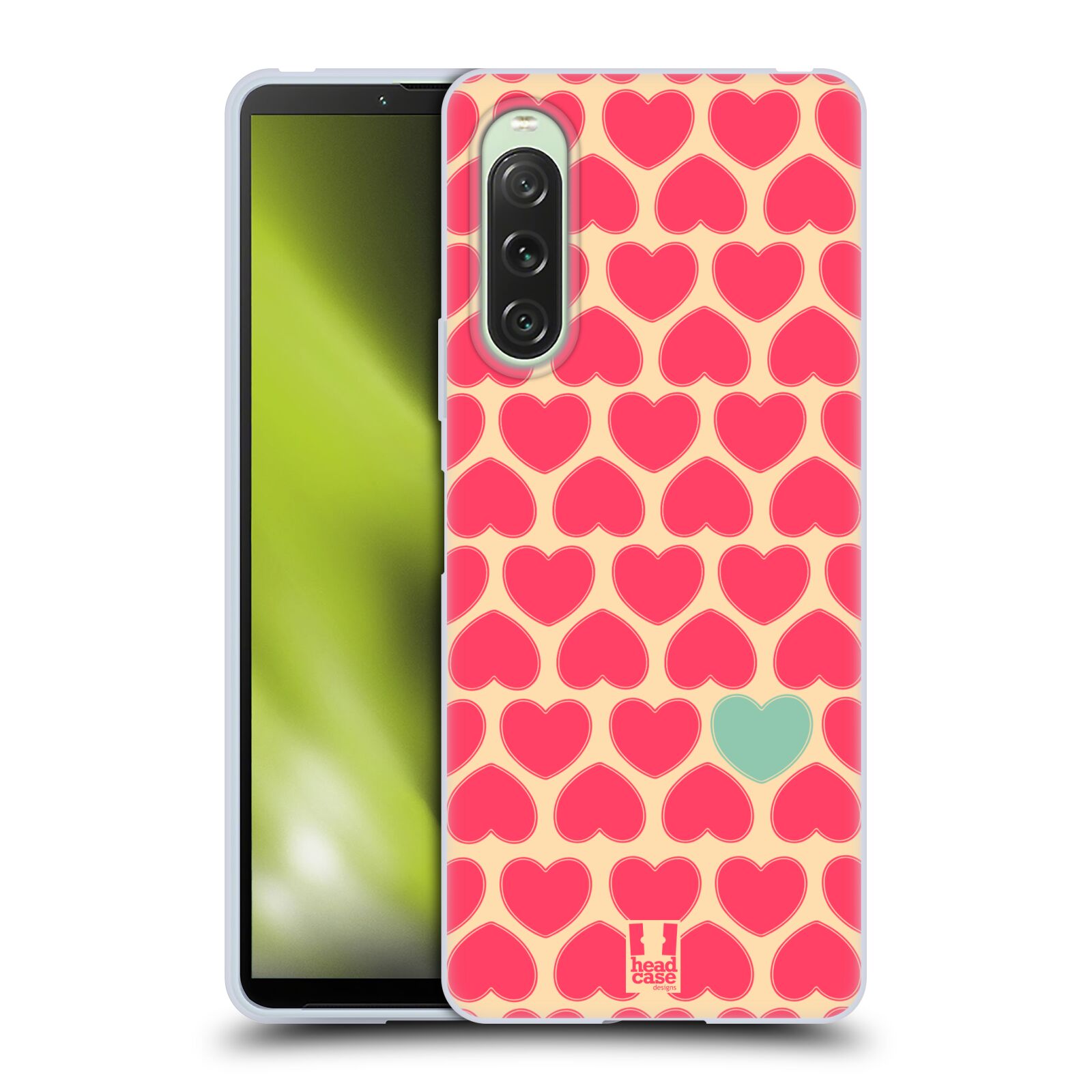 Silikonové pouzdro - Sony Xperia 10 V - Head Case - SRDÍČKA RŮŽOVÁ (Silikonový kryt, obal, pouzdro na mobilní telefon Sony Xperia 10 V s motivem SRDÍČKA RŮŽOVÁ)