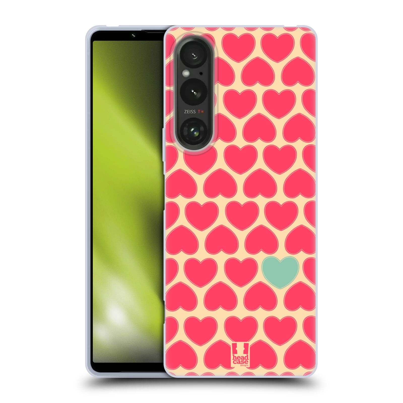 Silikonové pouzdro na mobil Sony Xperia 1 V - Head Case - SRDÍČKA RŮŽOVÁ (Silikonový kryt, obal, pouzdro na mobilní telefon Sony Xperia 1 V s motivem SRDÍČKA RŮŽOVÁ)