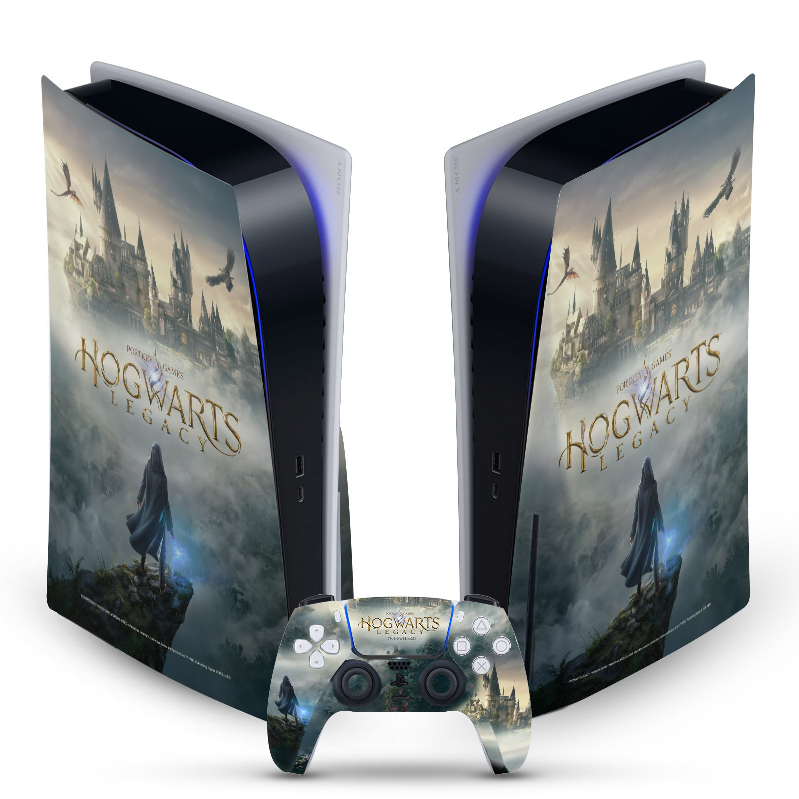 OFFICIAL HOGWARTS LEGACY GRAPHICS VINYL SKIN FOR SONY PS5 DISC EDITION BUNDLE