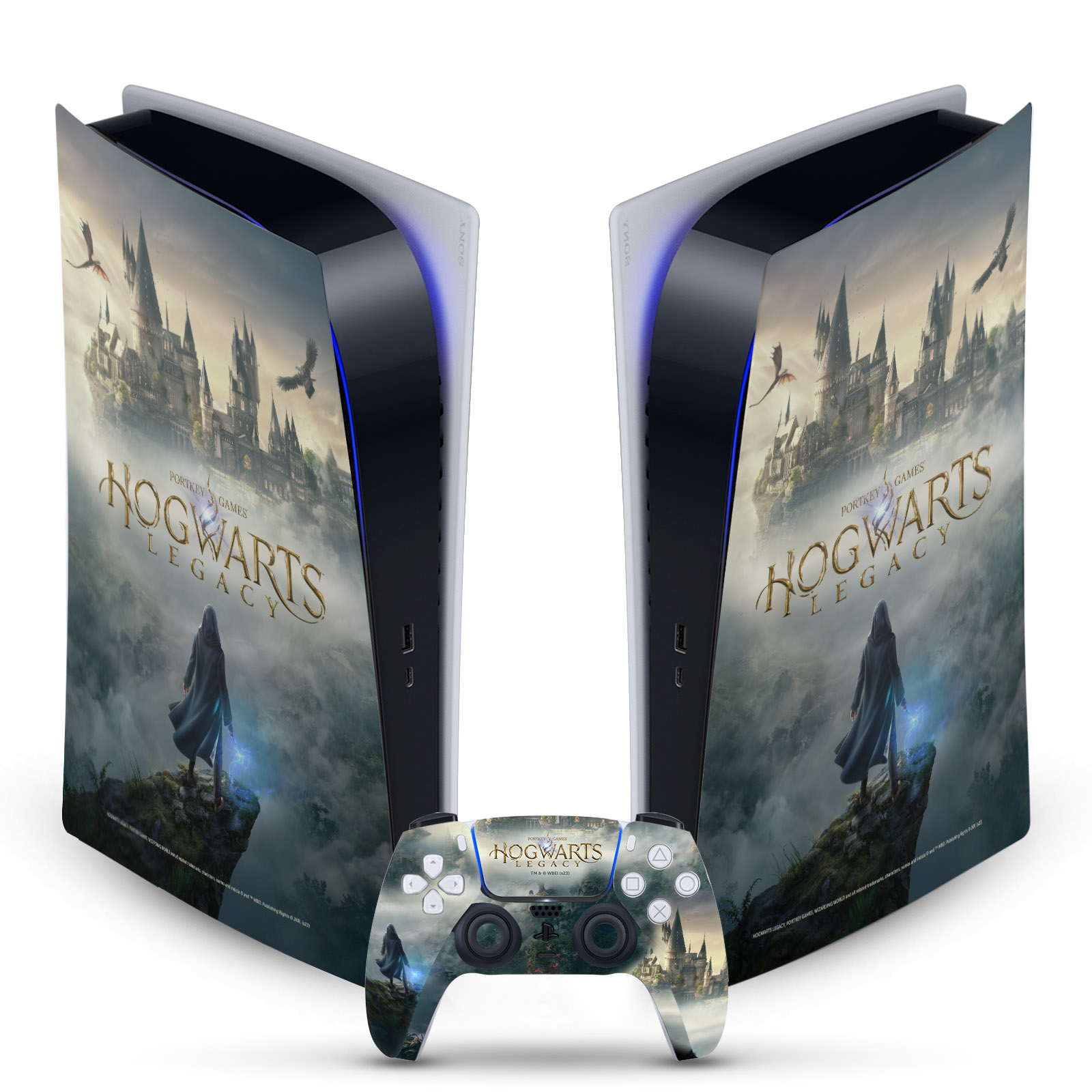 OFFICIAL HOGWARTS LEGACY GRAPHICS VINYL SKIN FOR SONY PS5 DIGITAL EDITION BUNDLE