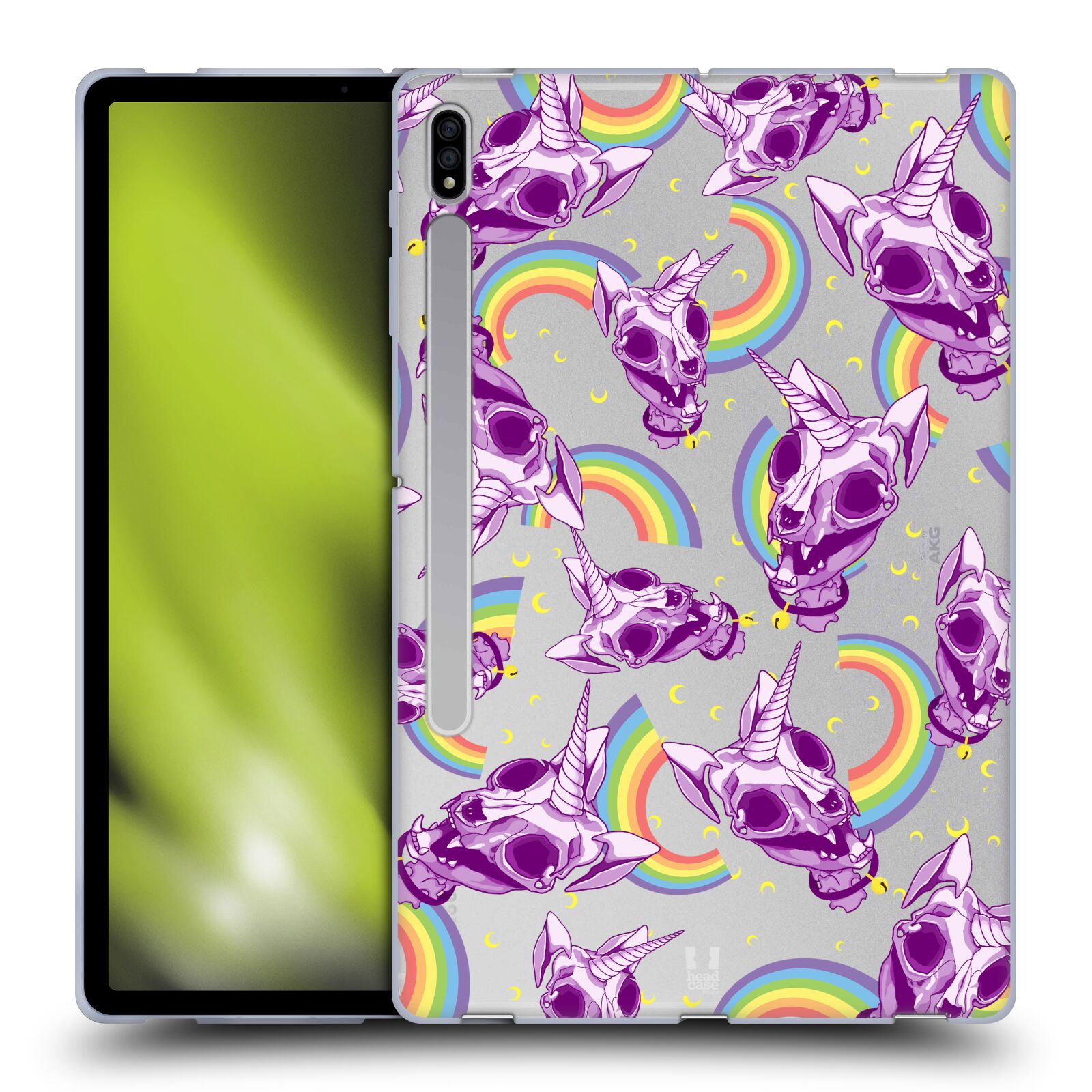 HEAD CASE DESIGNS HORNED SKULLS SOFT GEL CASE FOR SAMSUNG TABLETS 1 - Picture 8 of 10