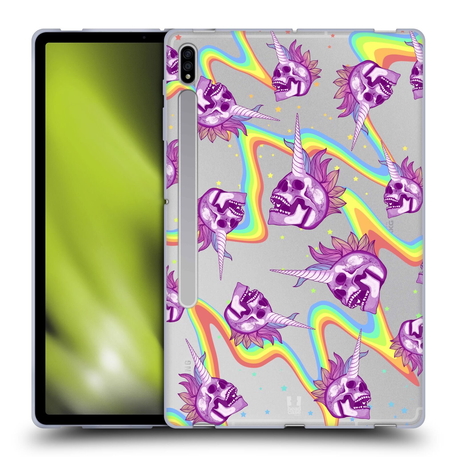 HEAD CASE DESIGNS HORNED SKULLS SOFT GEL CASE FOR SAMSUNG TABLETS 1 - Picture 9 of 10